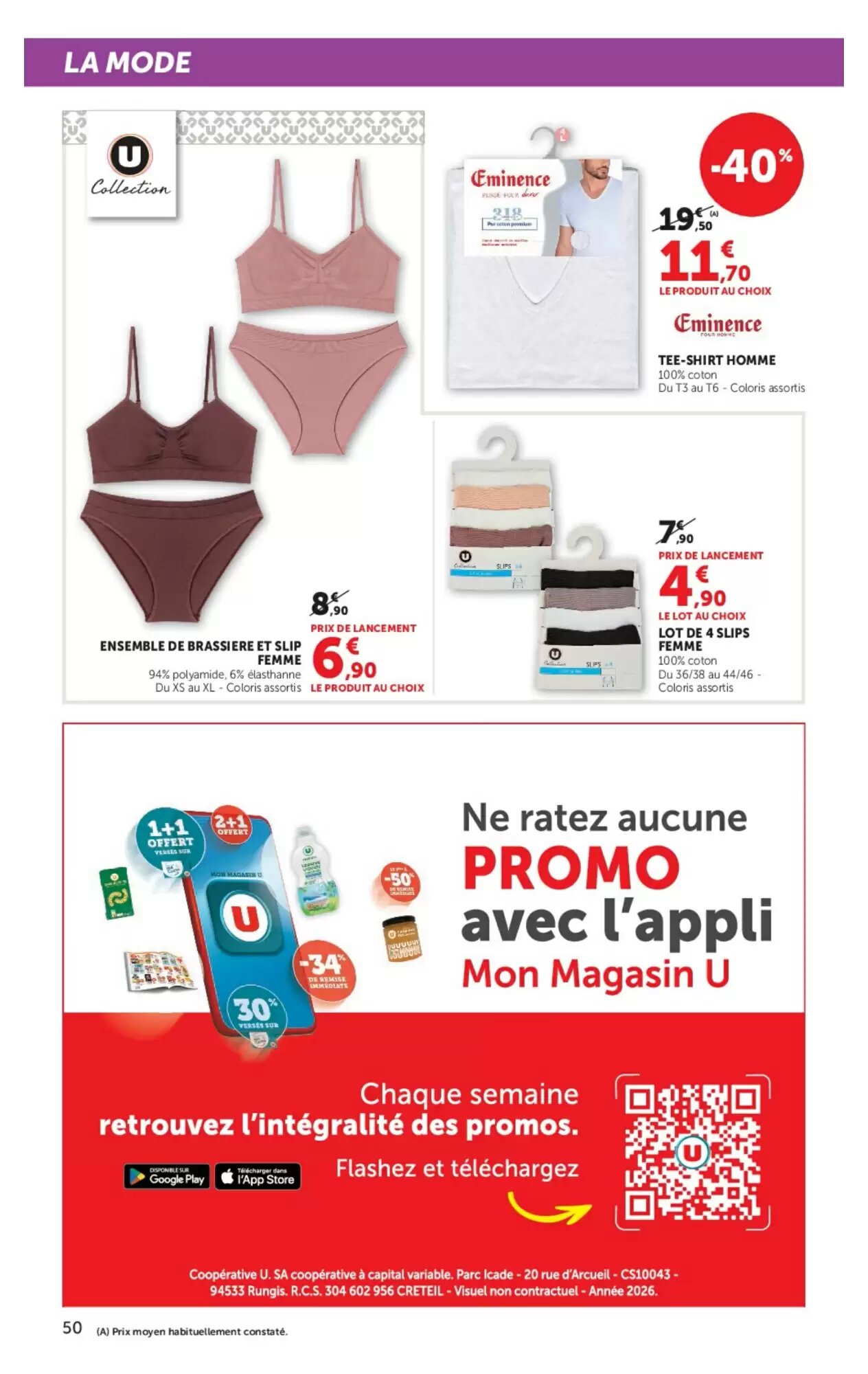Prospectus promotionnel Super U valable à partir du 15/09/2026 - Page 50.
