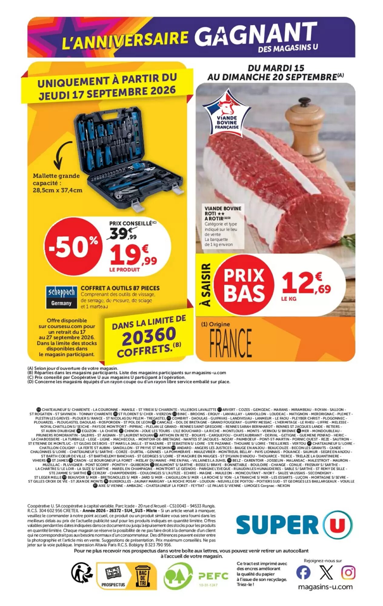 Prospectus promotionnel Super U valable à partir du 15/09/2026 - Page 52.