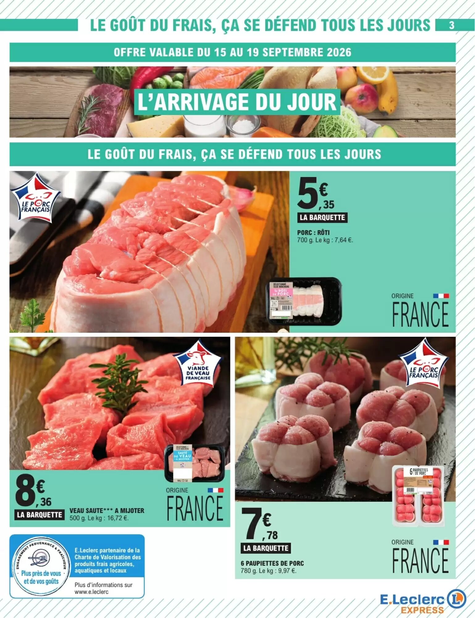 Prospectus promotionnel E.Leclerc Express valable à partir du 15/09/2026 - Page 3.