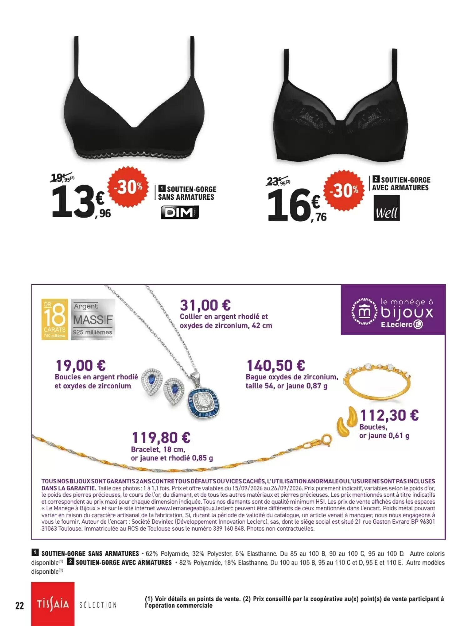 Prospectus promotionnel E.Leclerc valable à partir du 15/09/2026 - Page 22.