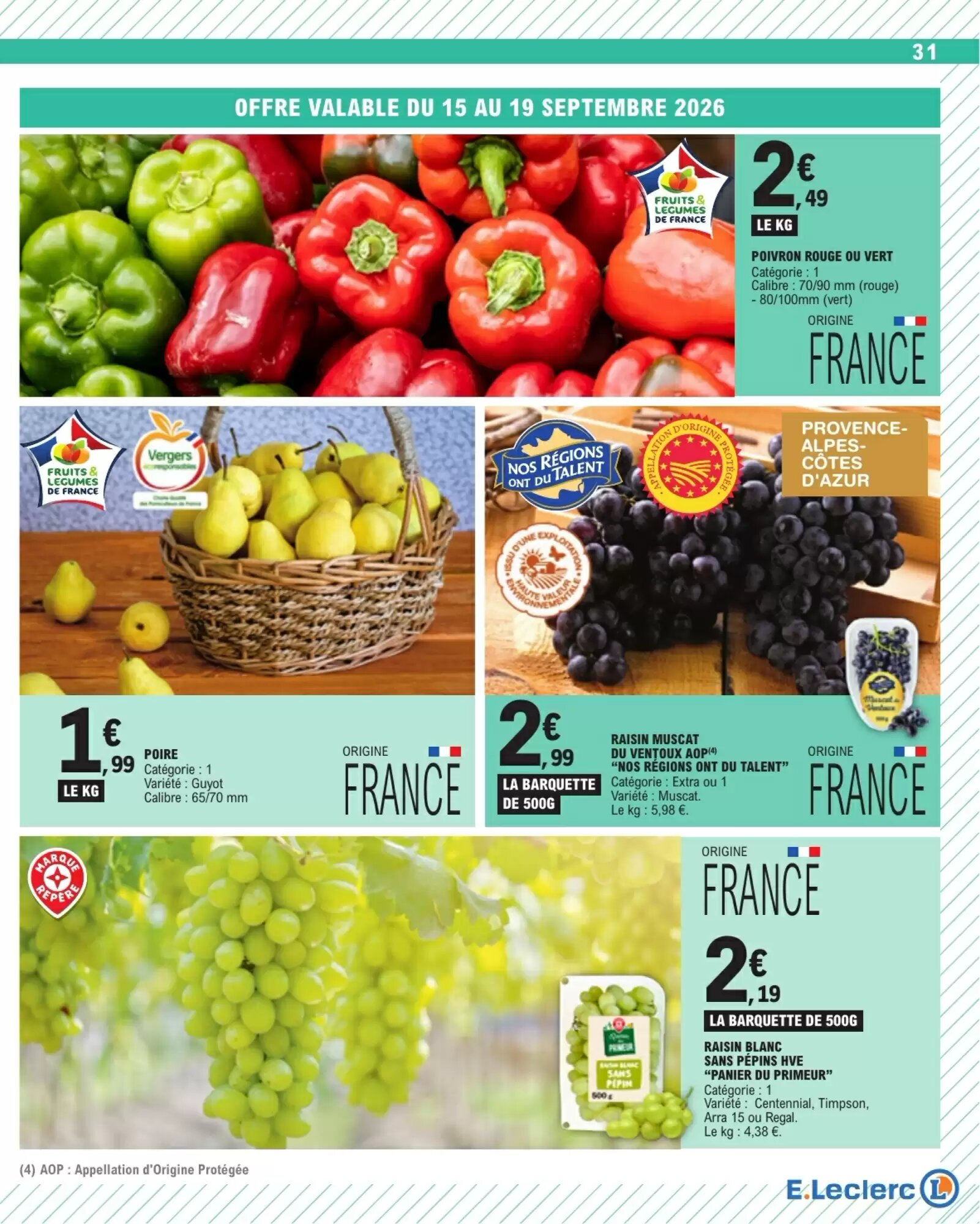 Prospectus promotionnel E.Leclerc valable à partir du 15/09/2026 - Page 31.