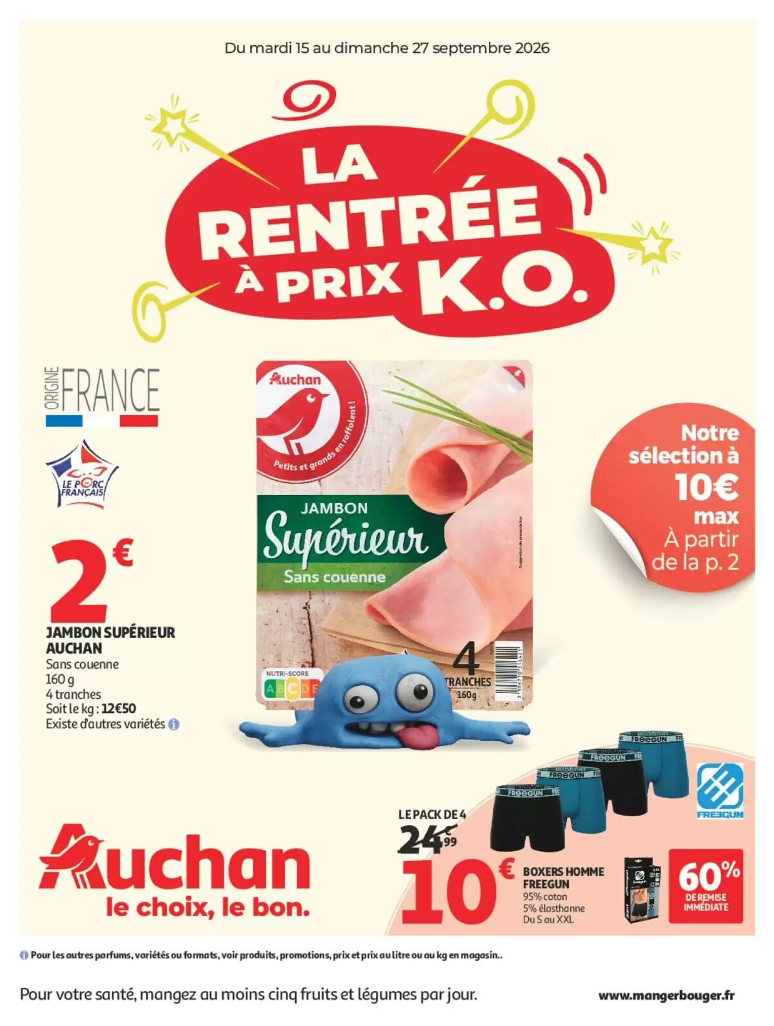 Prospectus promotionnel Auchan valable à partir du 15/09/2026 - Page 1.