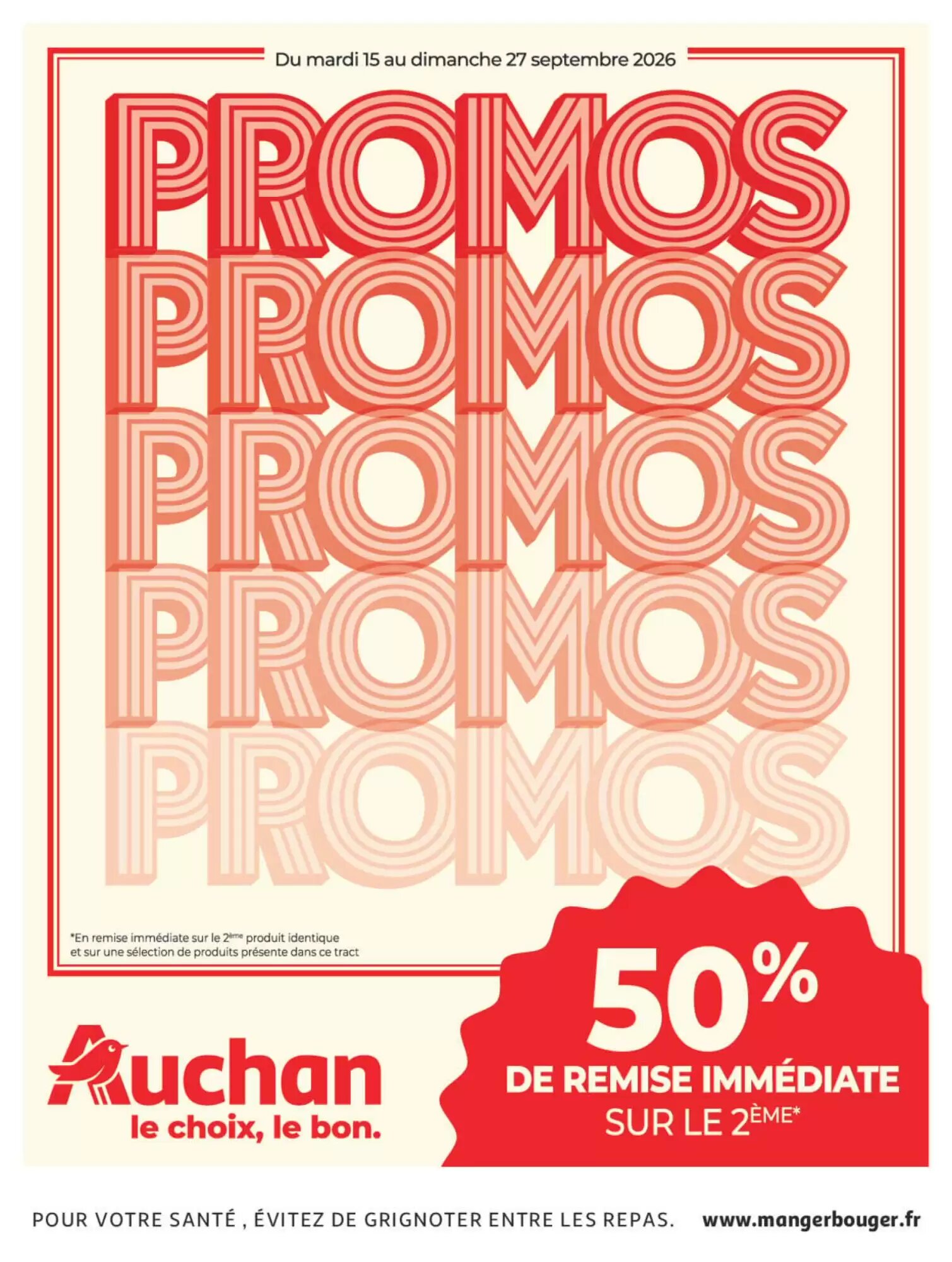 Prospectus promotionnel Auchan valable à partir du 15/09/2026 - Page 1.