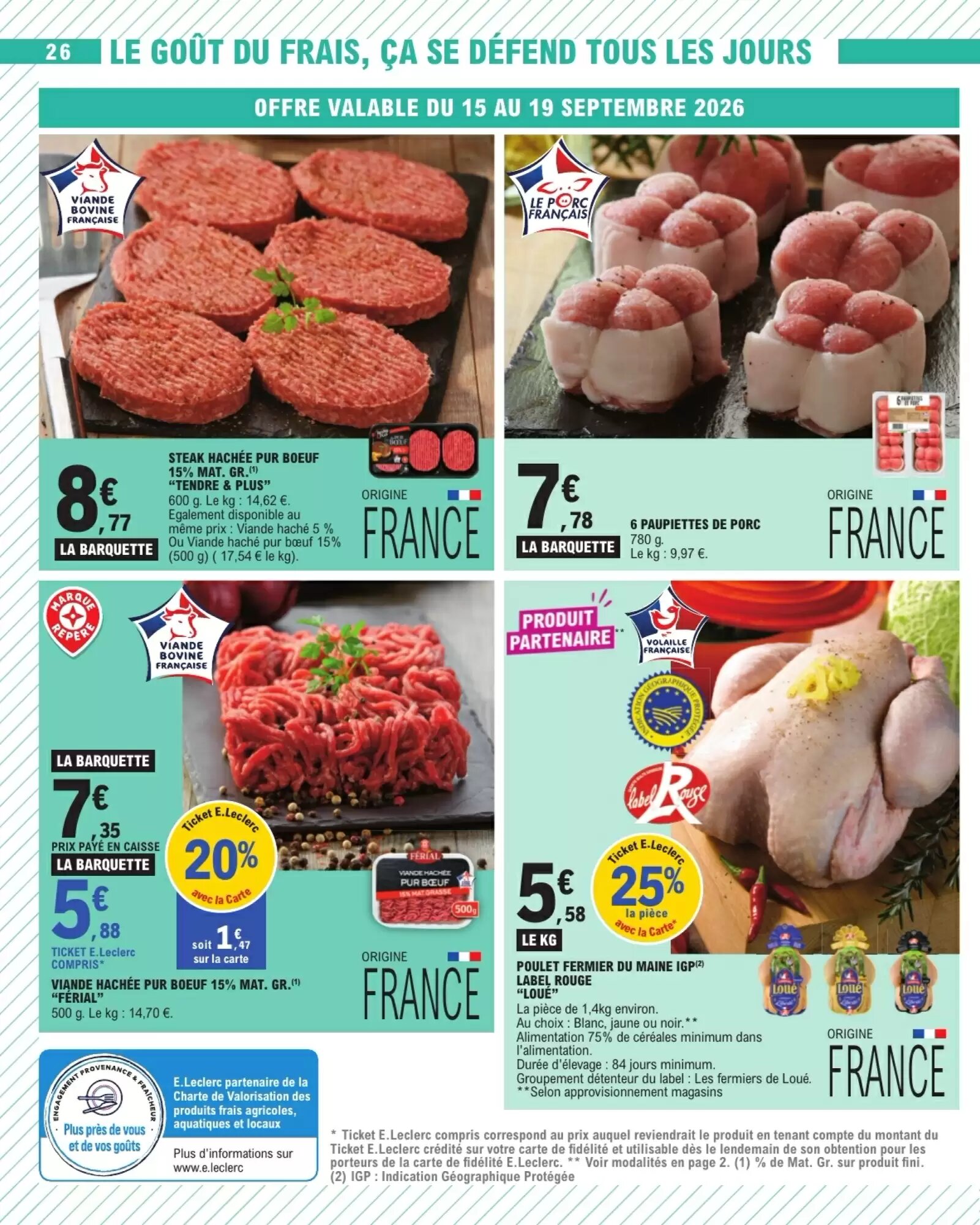 Prospectus promotionnel E.Leclerc valable à partir du 15/09/2026 - Page 26.