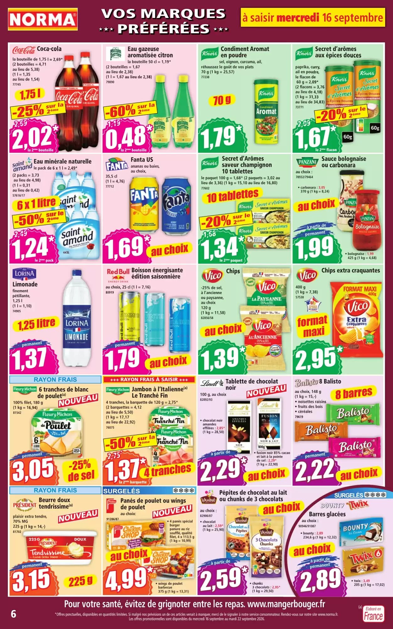 Prospectus promotionnel Norma valable à partir du 16/09/2026 - Page 6.