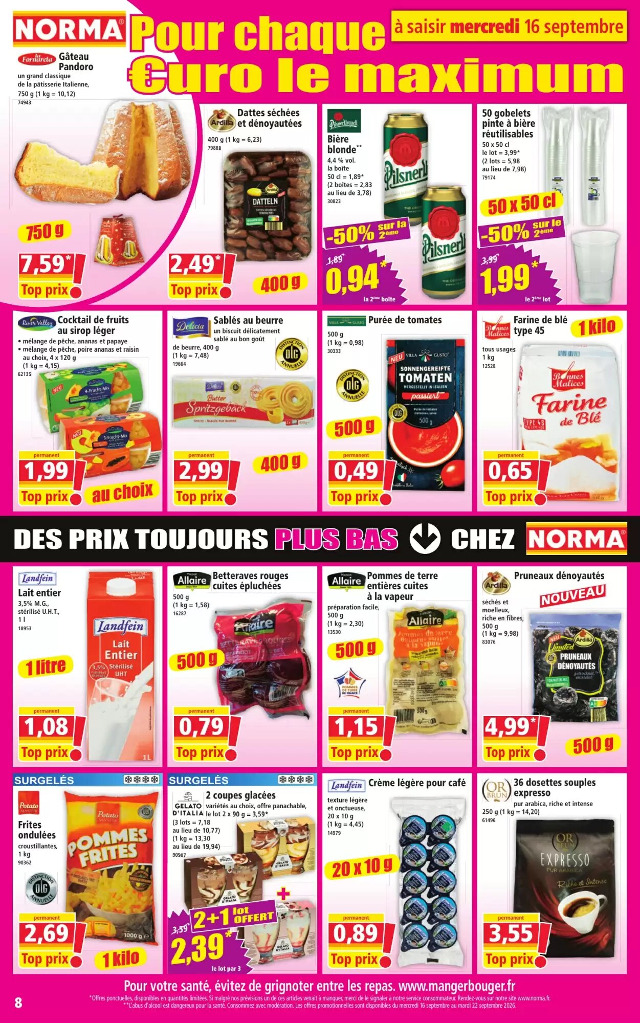 Prospectus promotionnel Norma valable à partir du 16/09/2026 - Page 8.