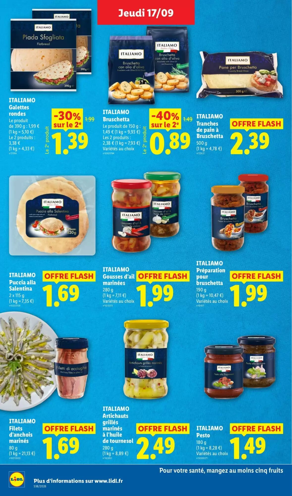 Prospectus promotionnel Lidl valable à partir du 17/09/2026 - Page 22.