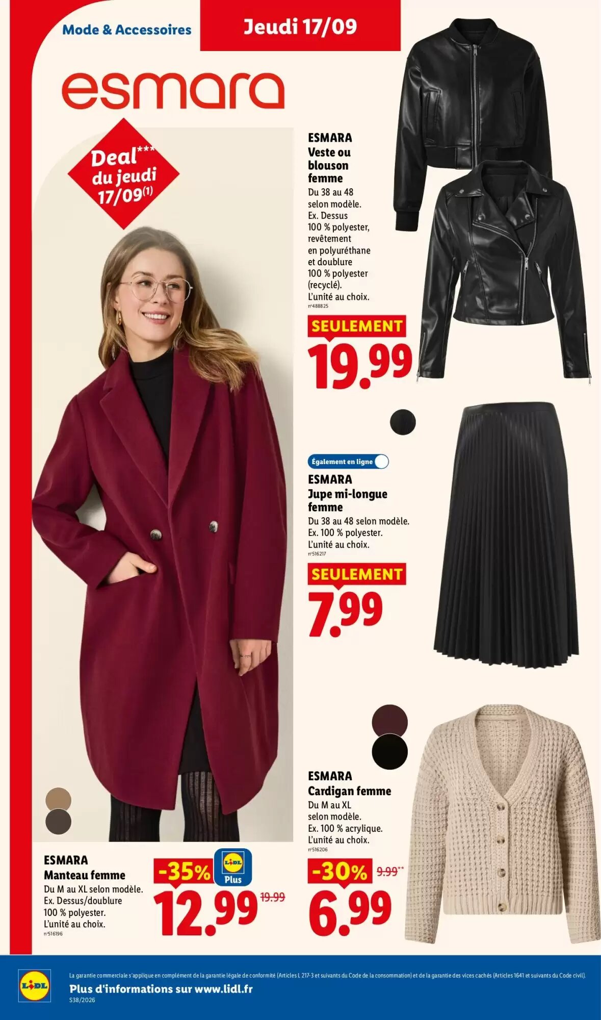 Prospectus promotionnel Lidl valable à partir du 17/09/2026 - Page 34.