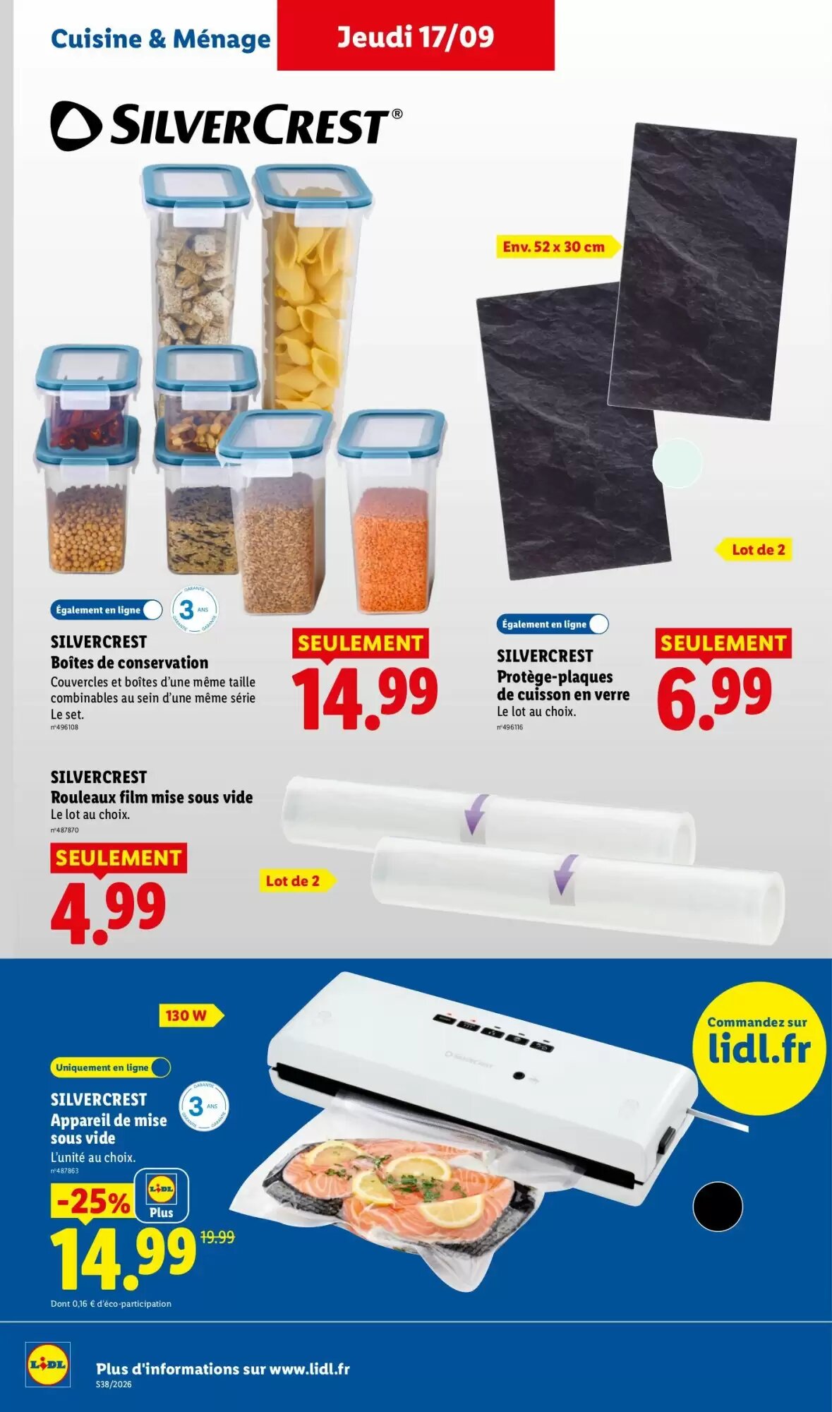 Prospectus promotionnel Lidl valable à partir du 17/09/2026 - Page 38.