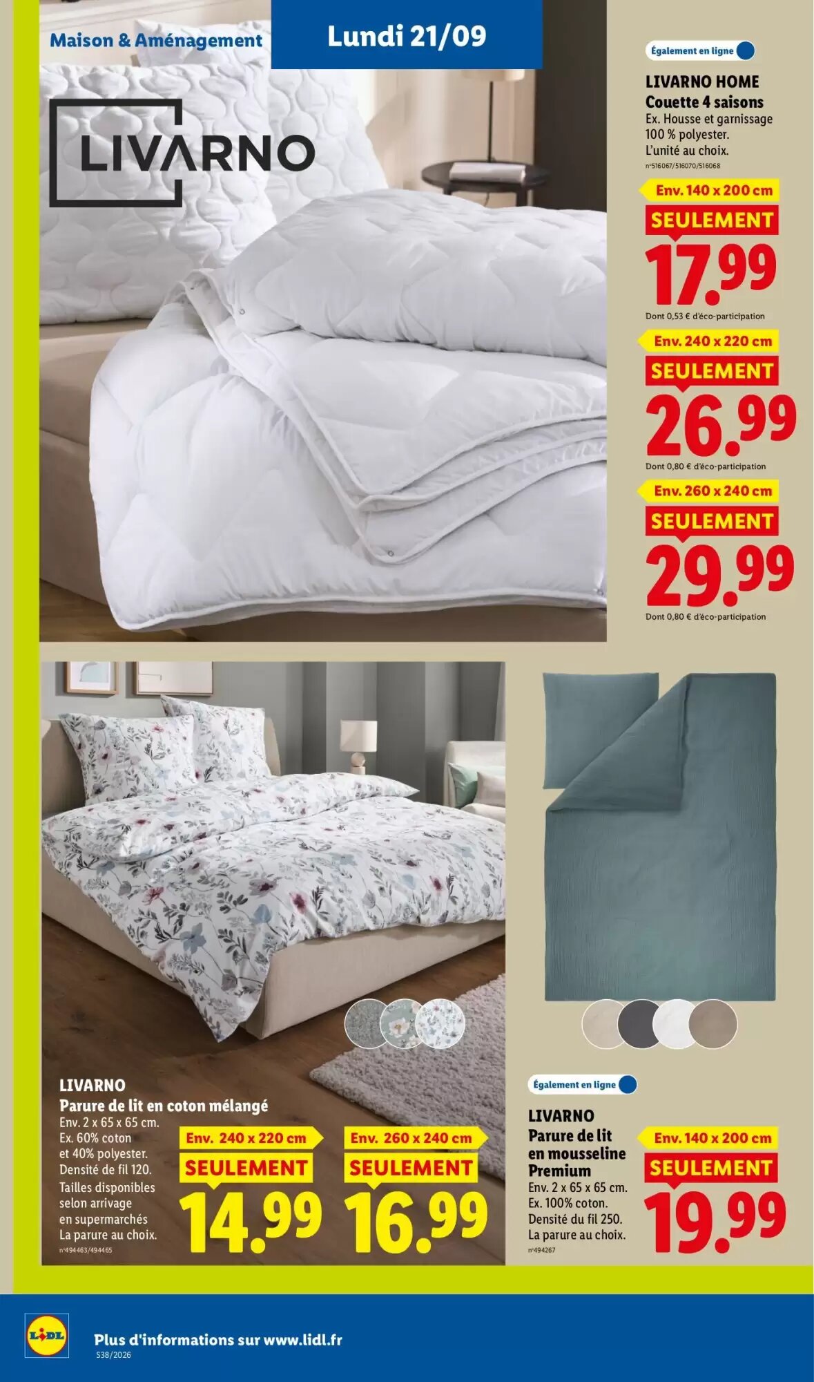 Prospectus promotionnel Lidl valable à partir du 17/09/2026 - Page 62.