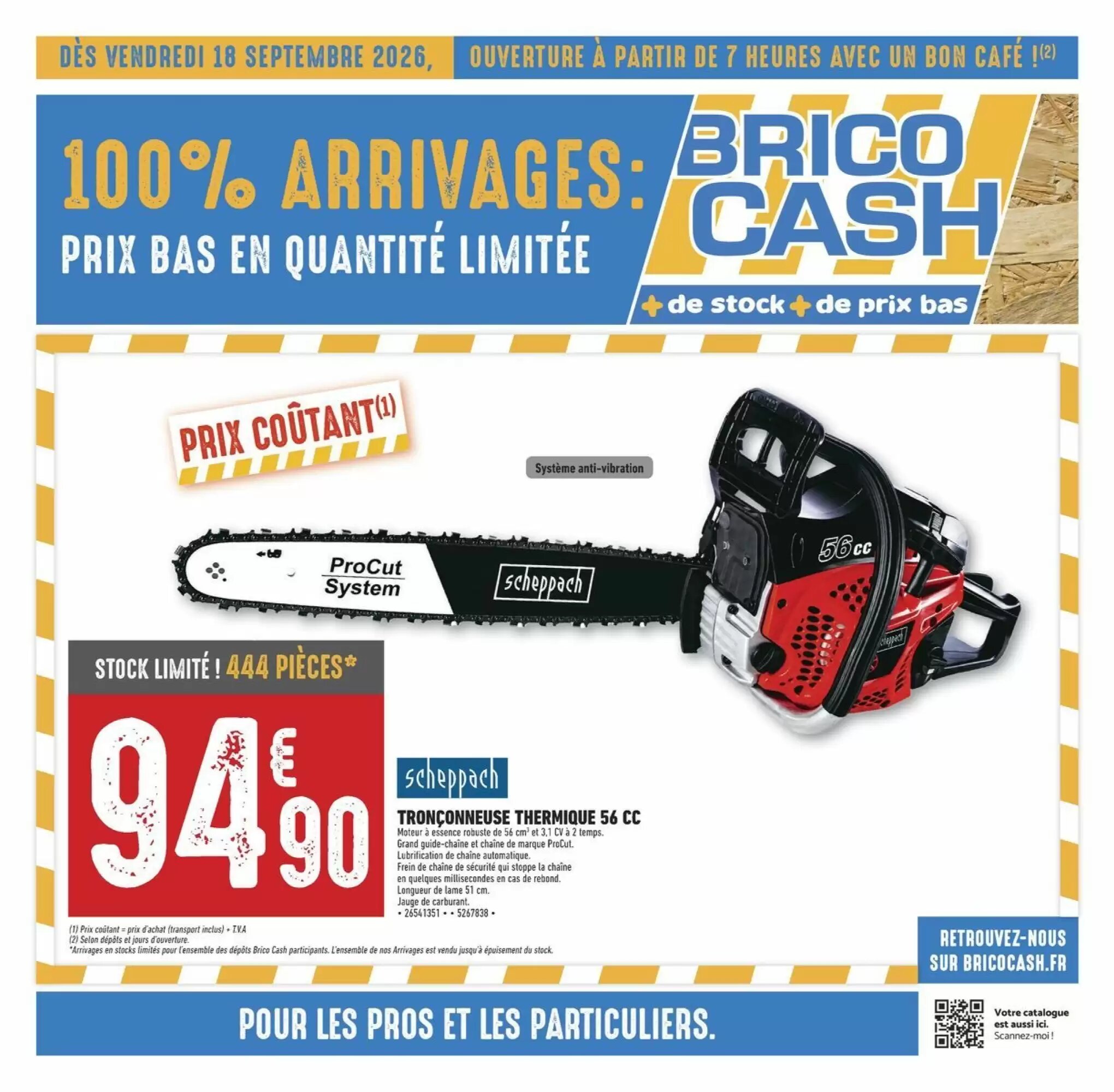 Prospectus promotionnel Brico Cash valable à partir du 18/09/2026 - Page 1.