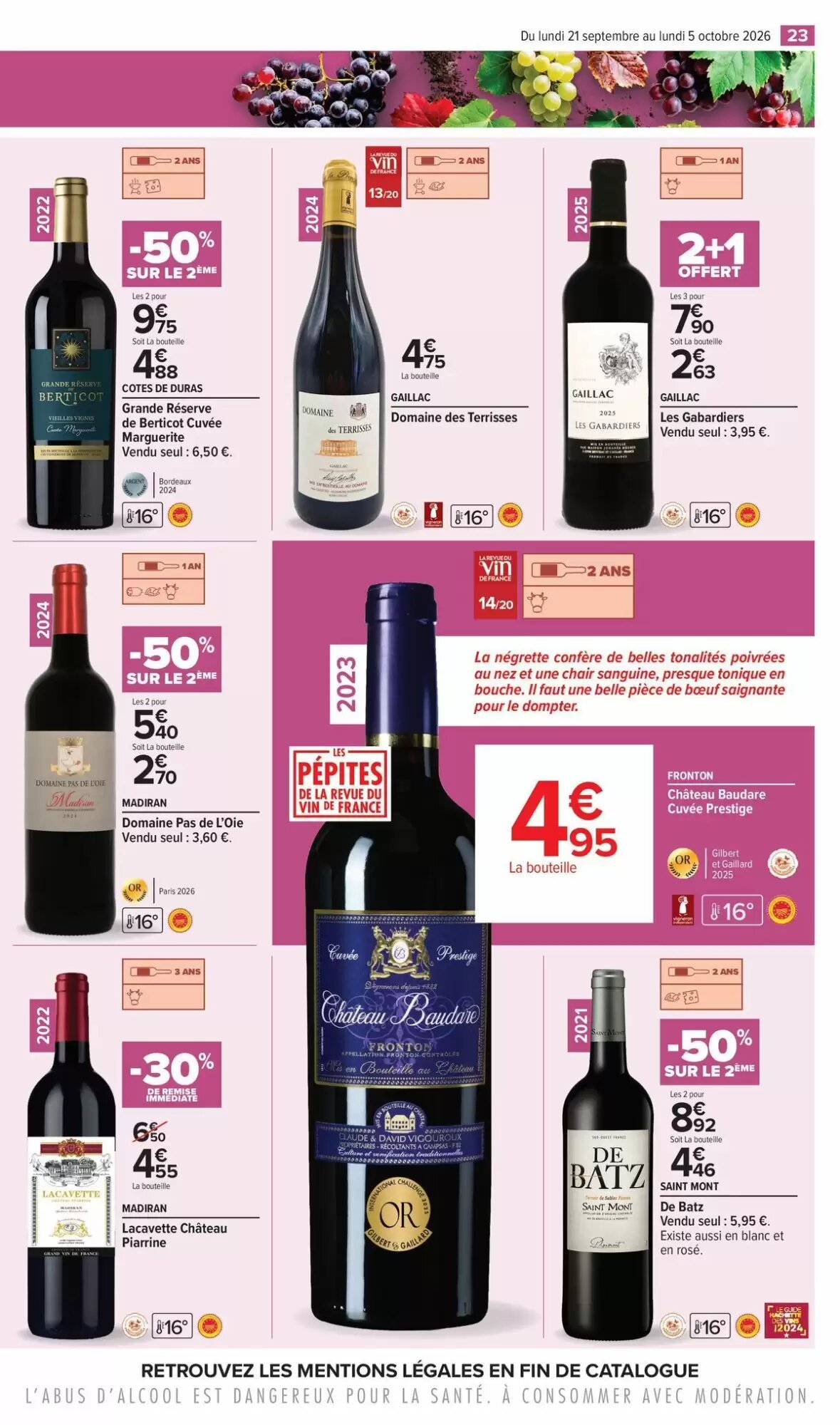 Prospectus promotionnel Carrefour valable à partir du 21/09/2026 - Page 23.