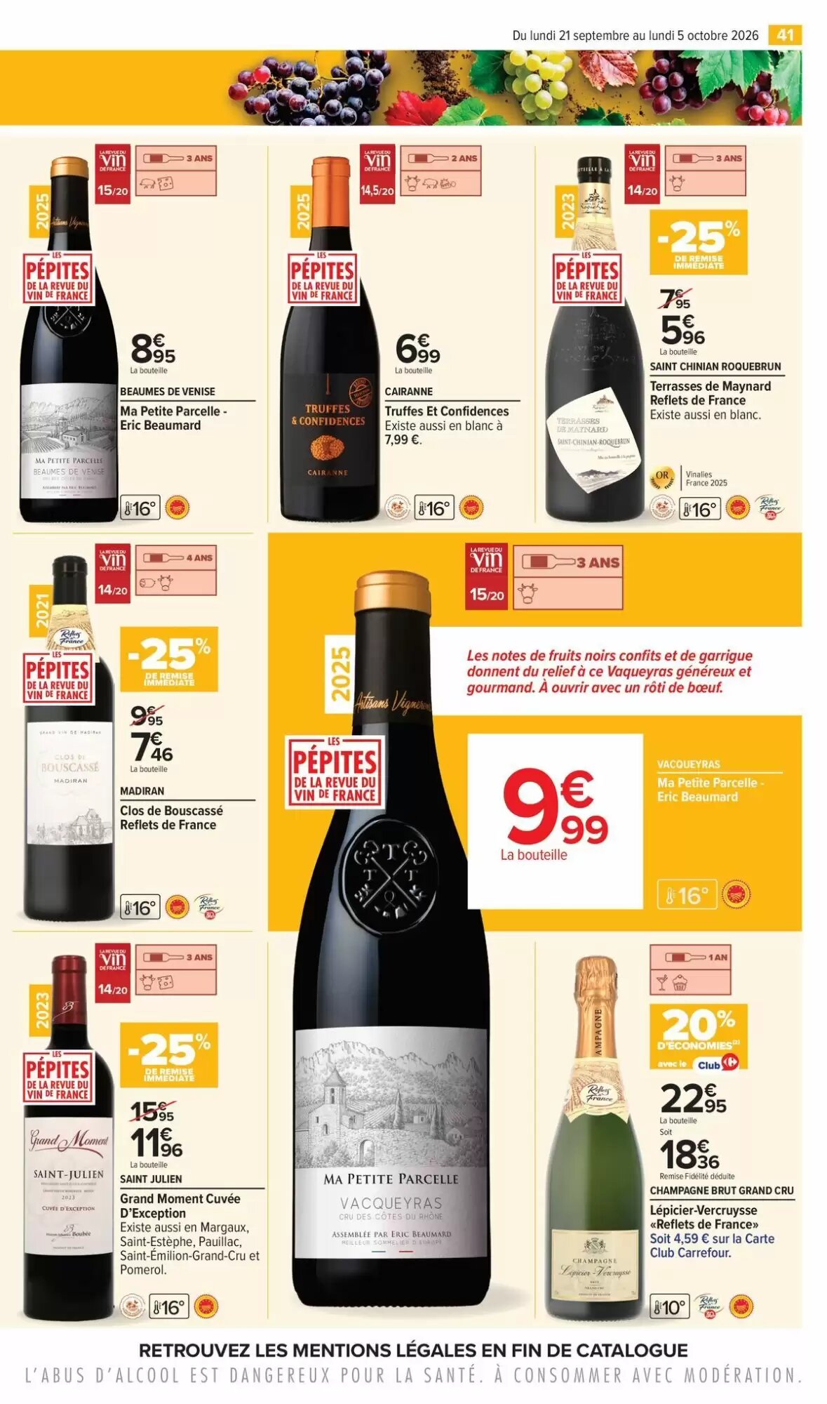Prospectus promotionnel Carrefour valable à partir du 21/09/2026 - Page 41.