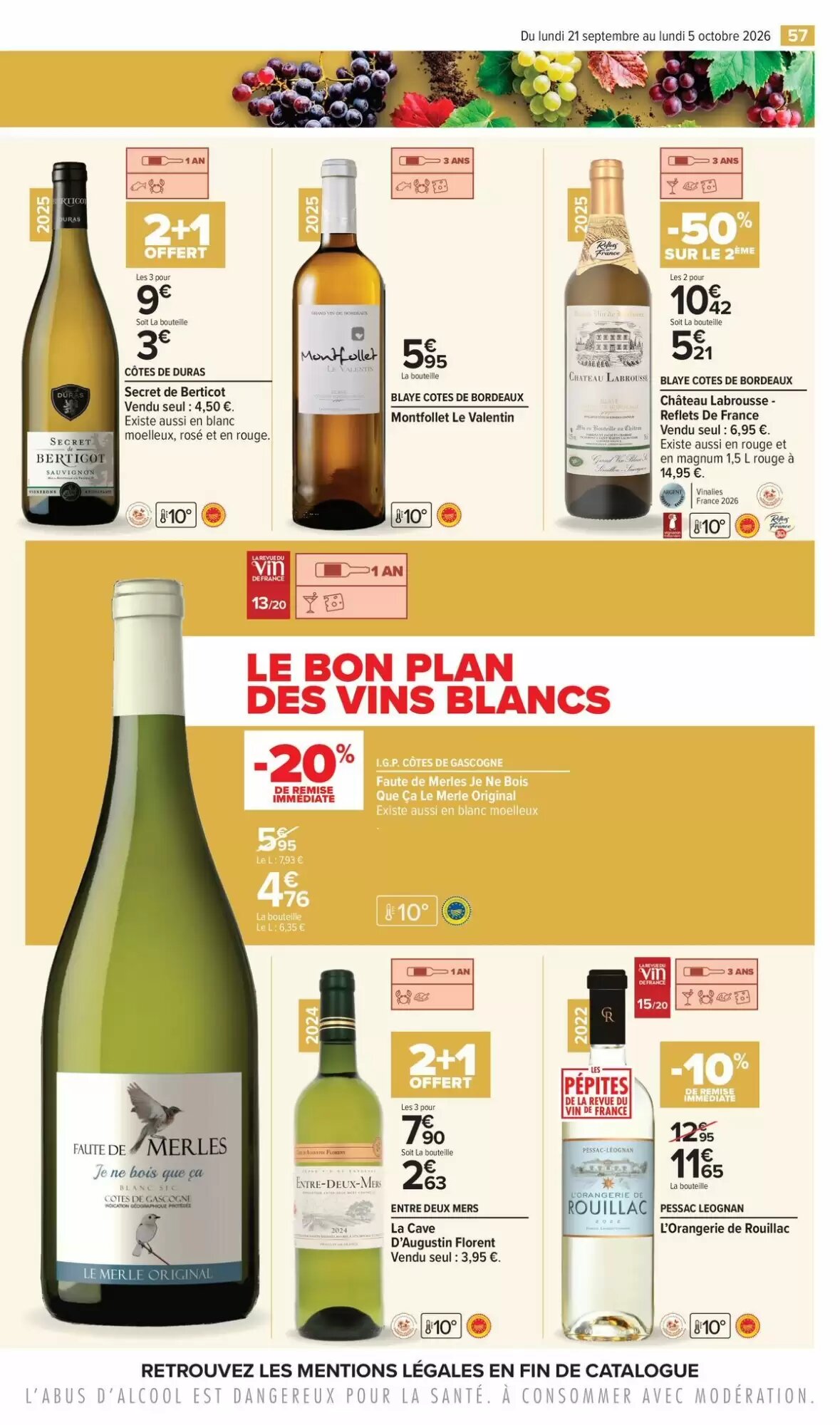 Prospectus promotionnel Carrefour valable à partir du 21/09/2026 - Page 57.