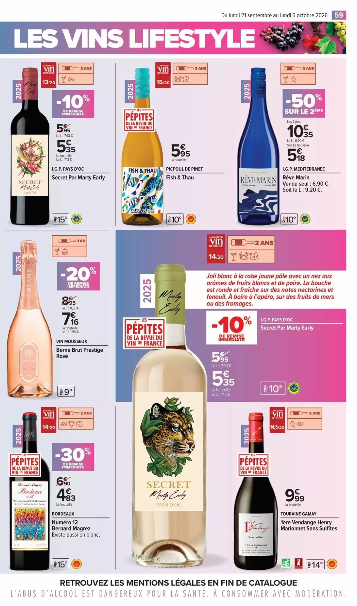 Prospectus promotionnel Carrefour valable à partir du 21/09/2026 - Page 59.