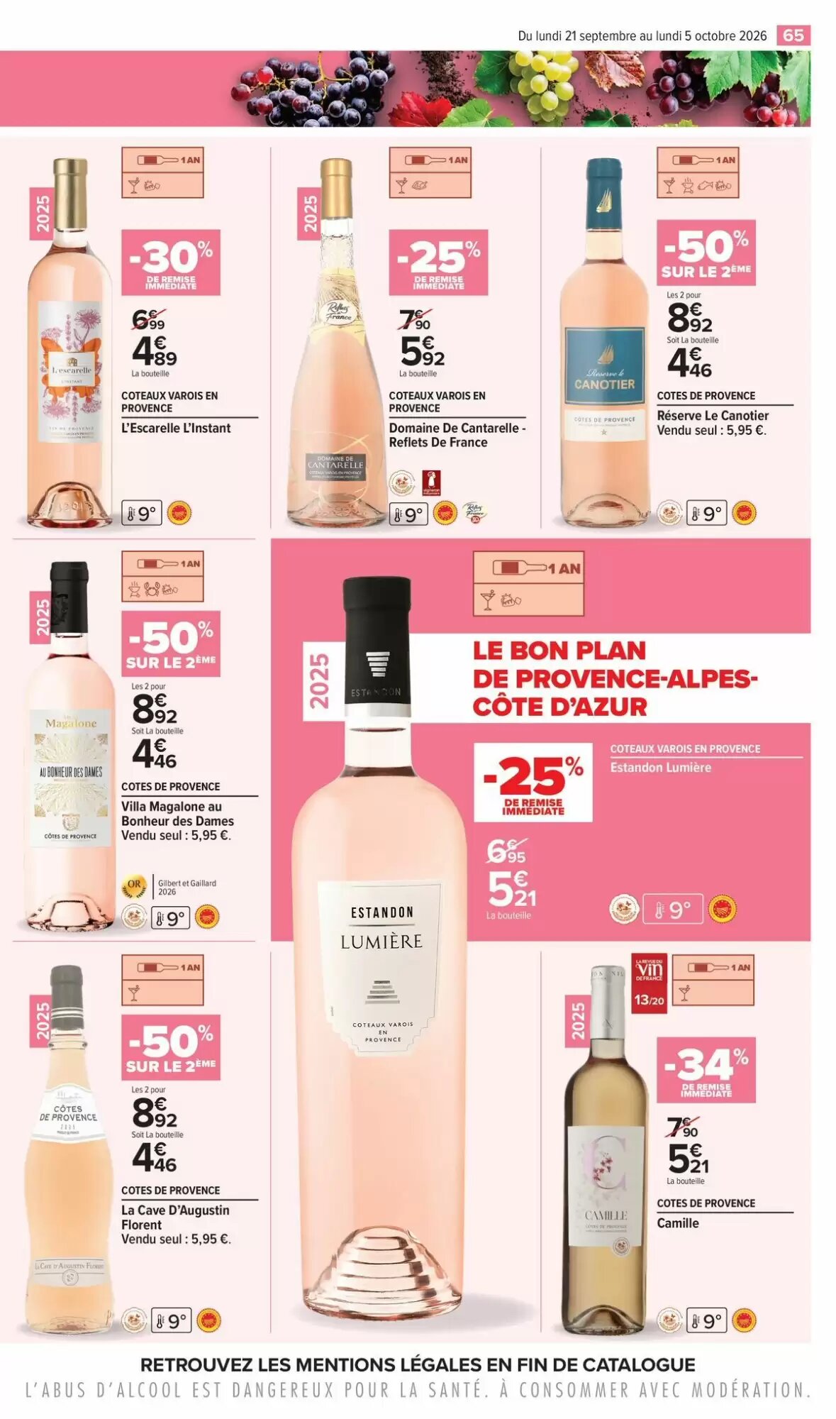 Prospectus promotionnel Carrefour valable à partir du 21/09/2026 - Page 65.
