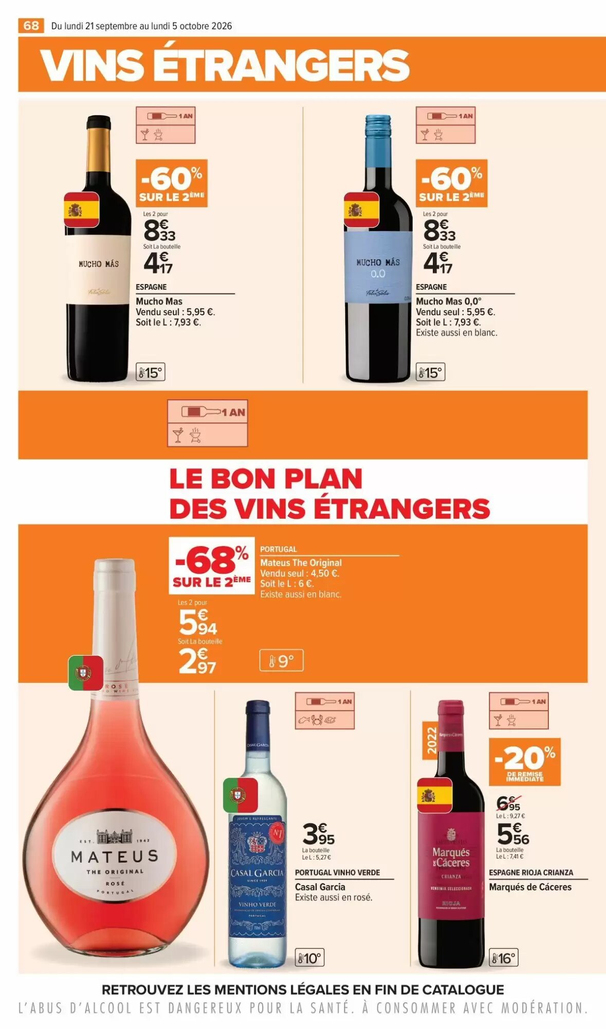 Prospectus promotionnel Carrefour valable à partir du 21/09/2026 - Page 68.