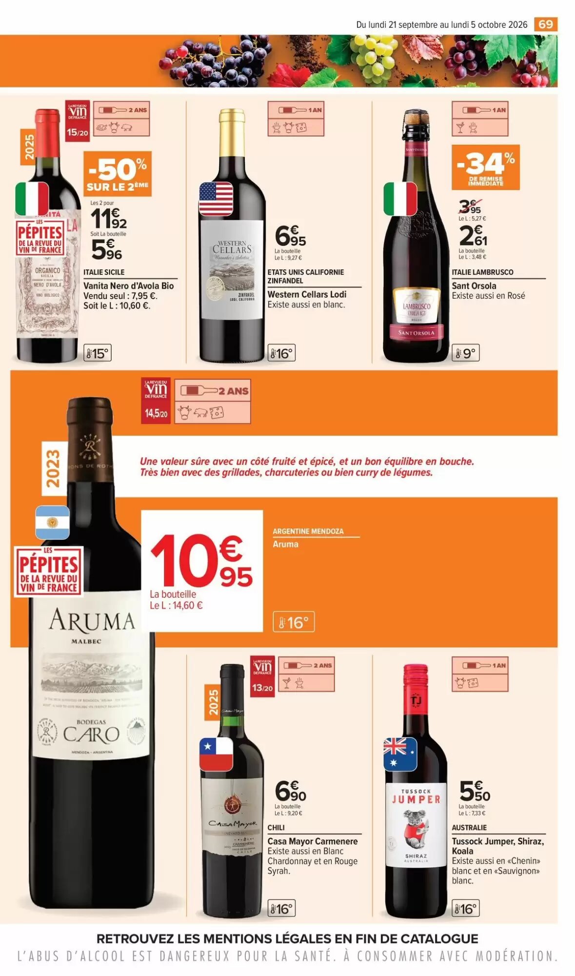 Prospectus promotionnel Carrefour valable à partir du 21/09/2026 - Page 69.