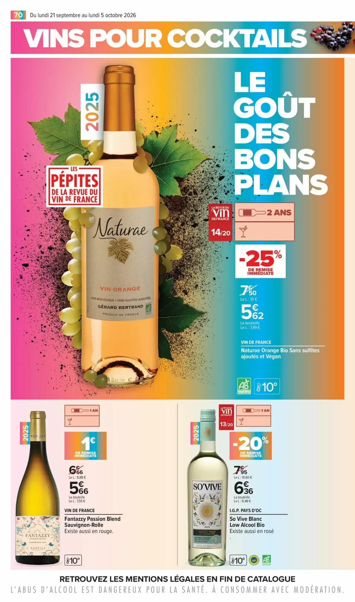 Prospectus promotionnel Carrefour valable à partir du 21/09/2026 - Page 70.