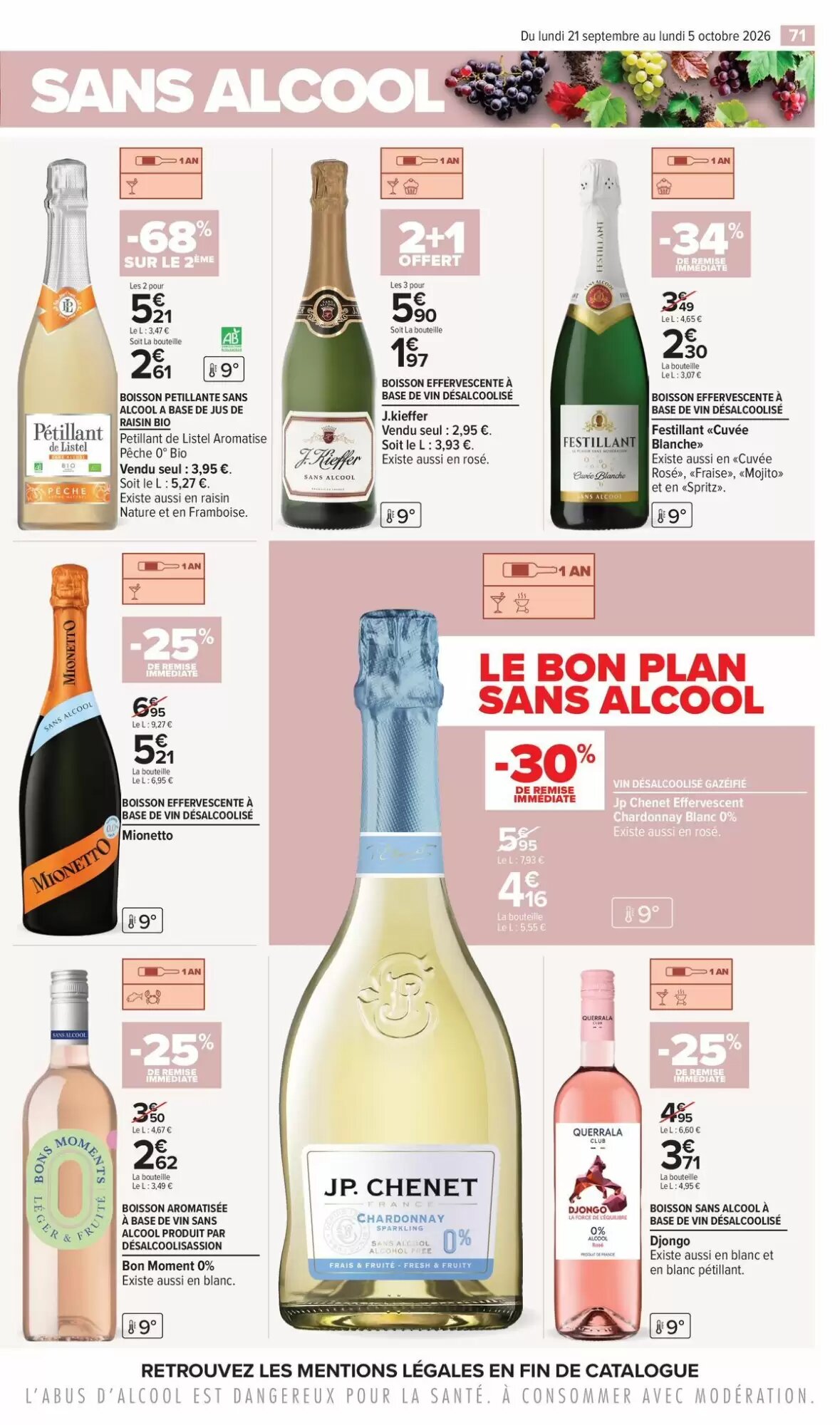 Prospectus promotionnel Carrefour valable à partir du 21/09/2026 - Page 71.
