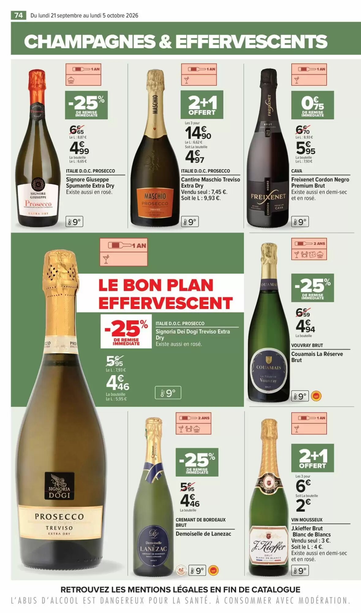 Prospectus promotionnel Carrefour valable à partir du 21/09/2026 - Page 74.