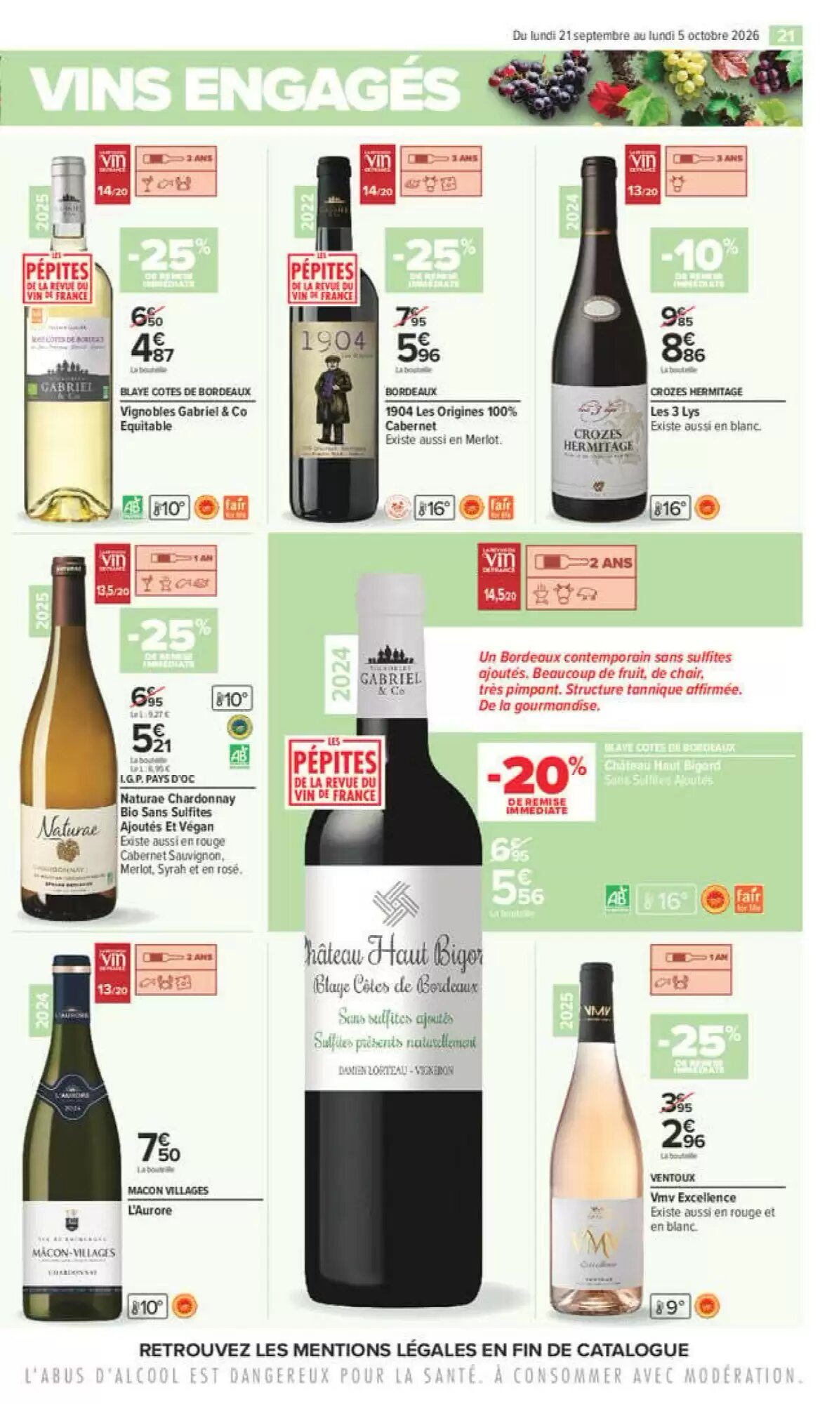 Prospectus promotionnel Carrefour valable à partir du 21/09/2026 - Page 21.