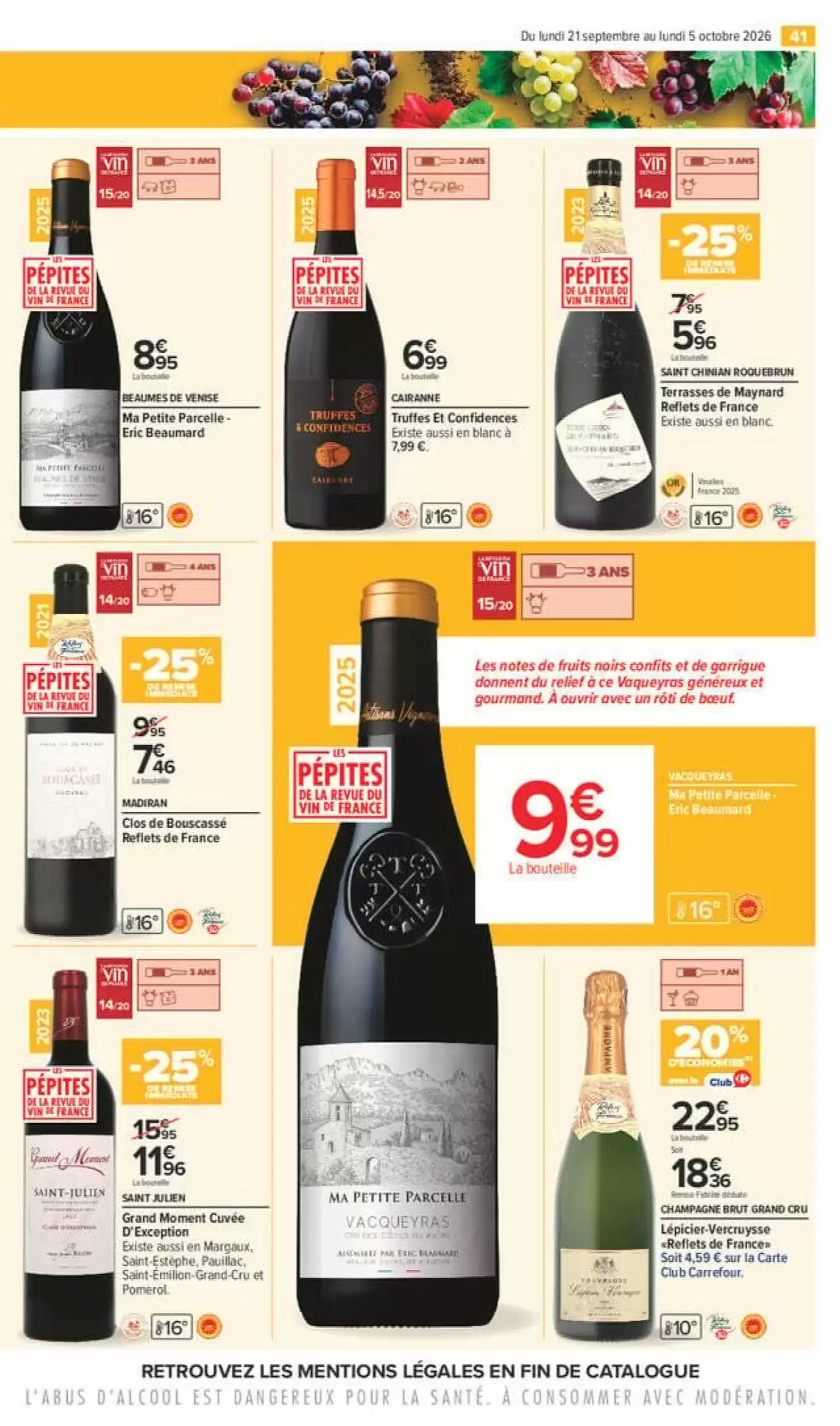 Prospectus promotionnel Carrefour valable à partir du 21/09/2026 - Page 41.
