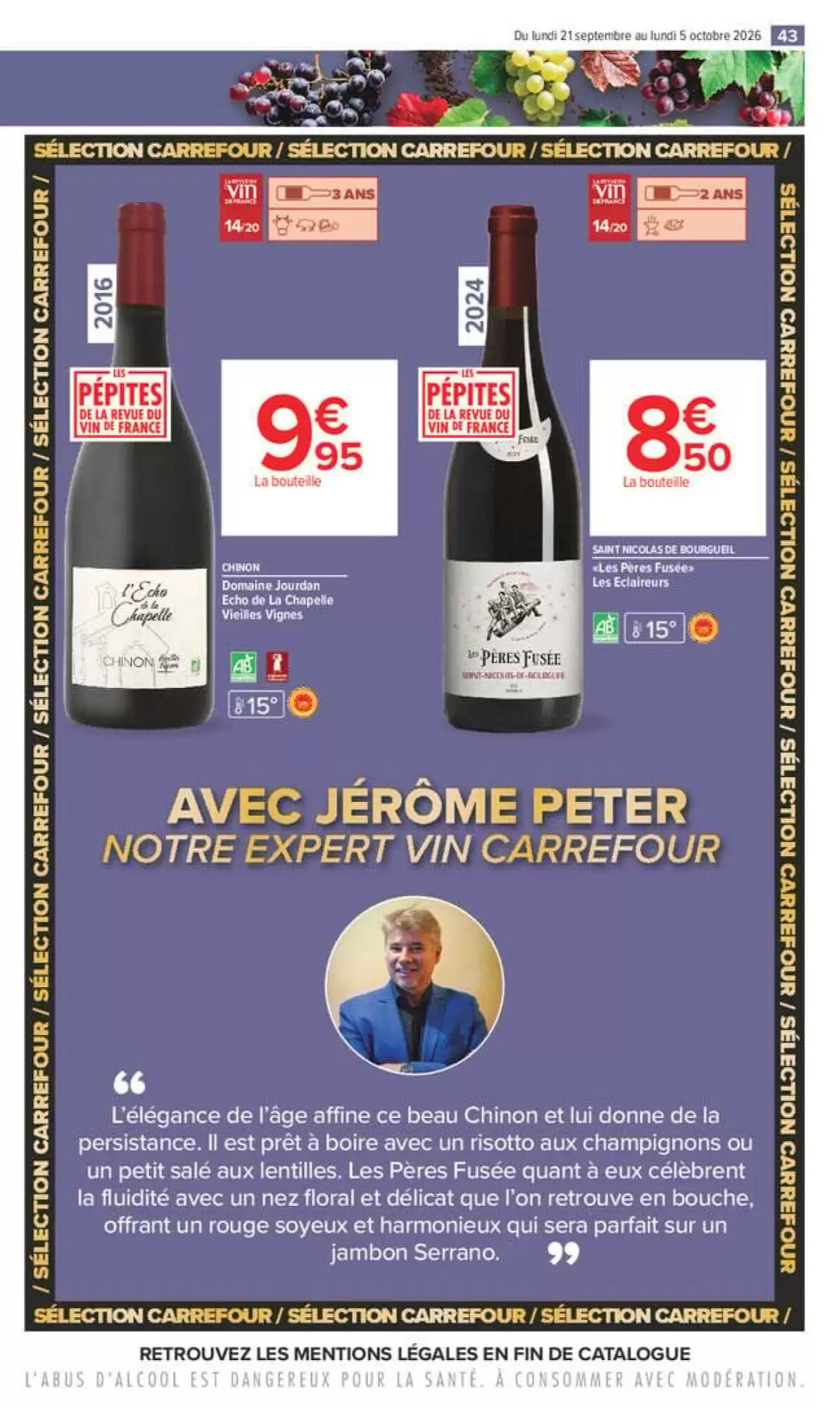 Prospectus promotionnel Carrefour valable à partir du 21/09/2026 - Page 43.