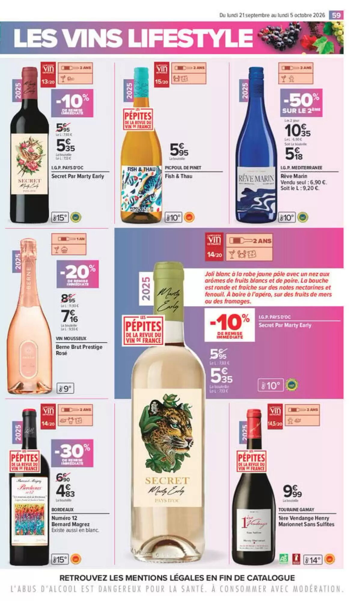 Prospectus promotionnel Carrefour valable à partir du 21/09/2026 - Page 59.