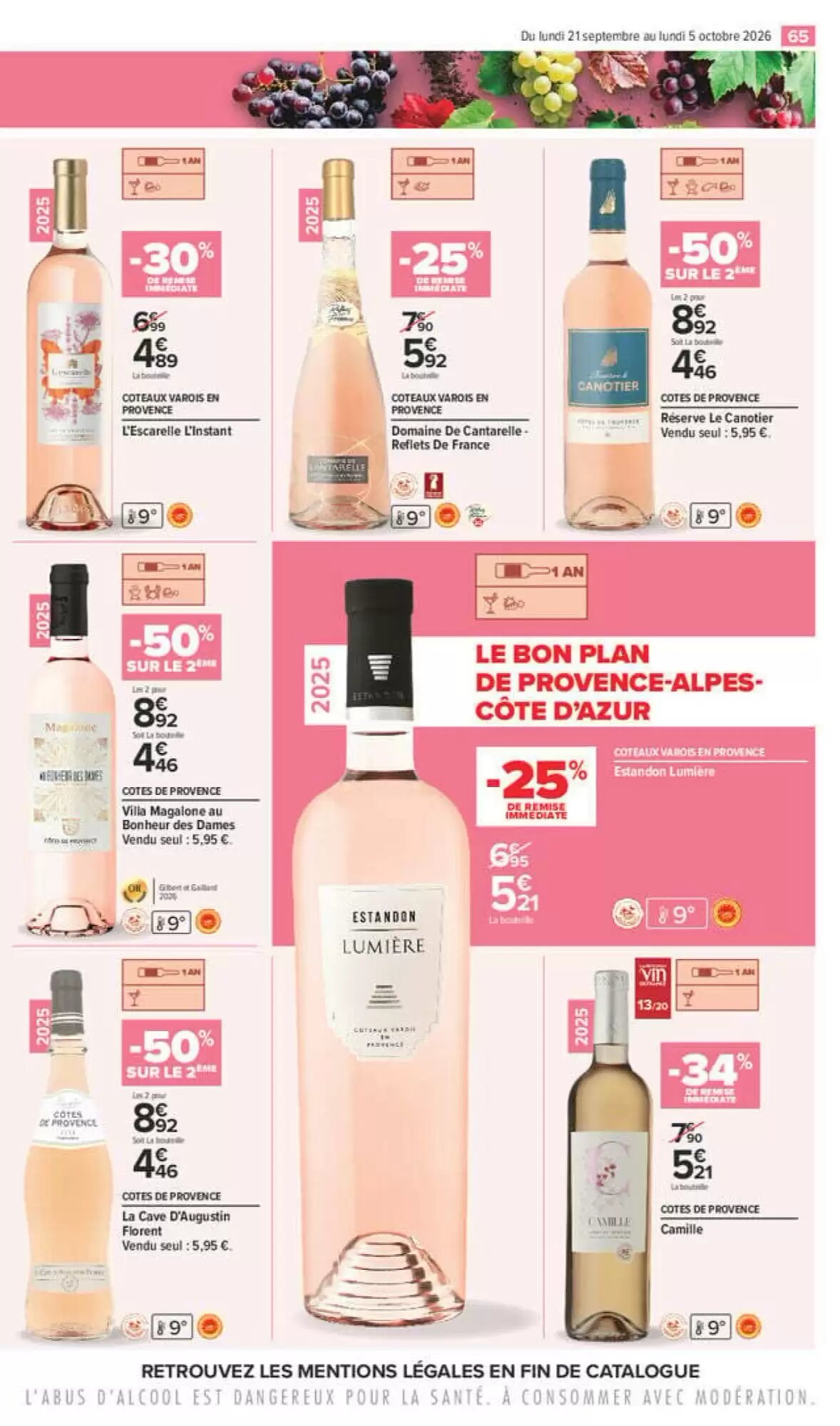 Prospectus promotionnel Carrefour valable à partir du 21/09/2026 - Page 65.