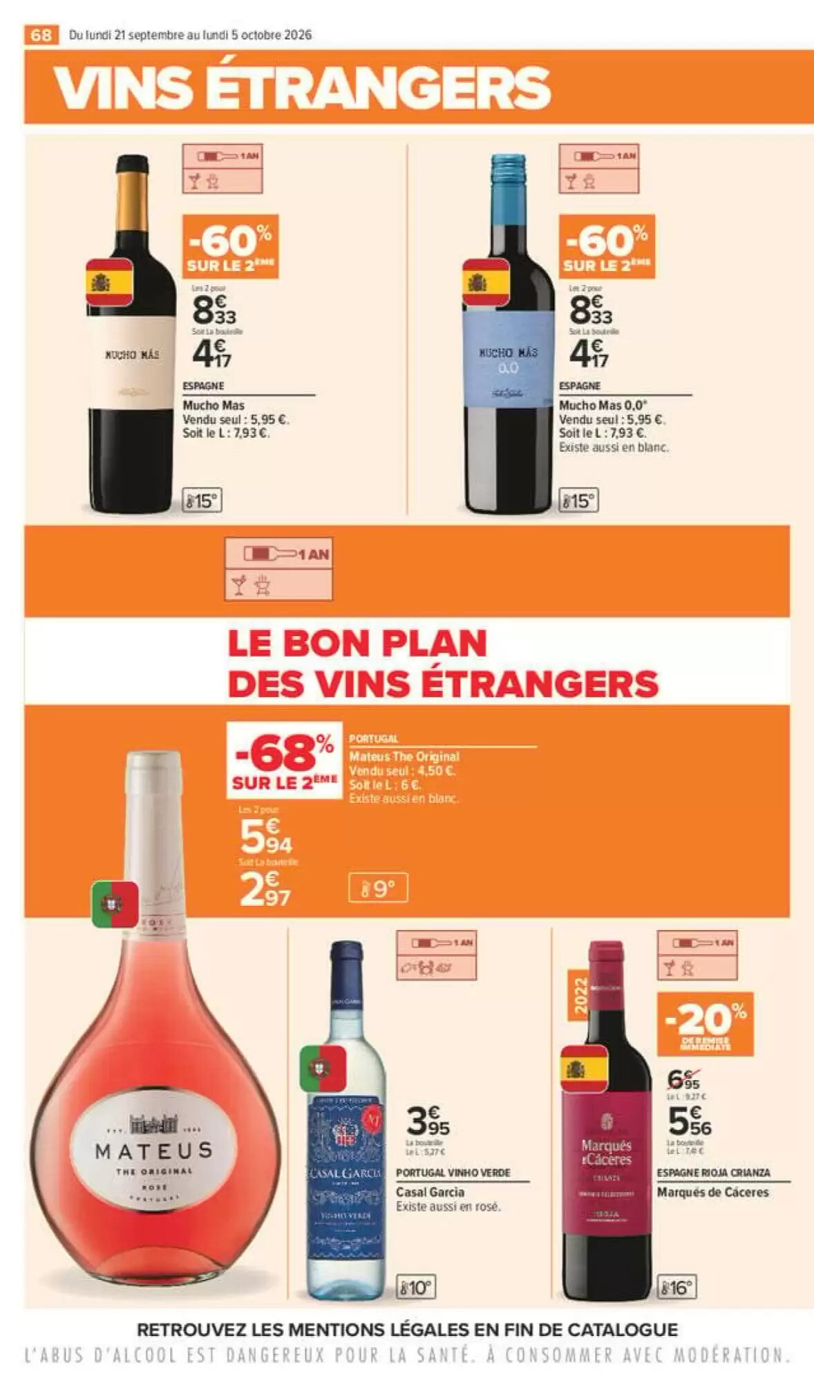 Prospectus promotionnel Carrefour valable à partir du 21/09/2026 - Page 68.