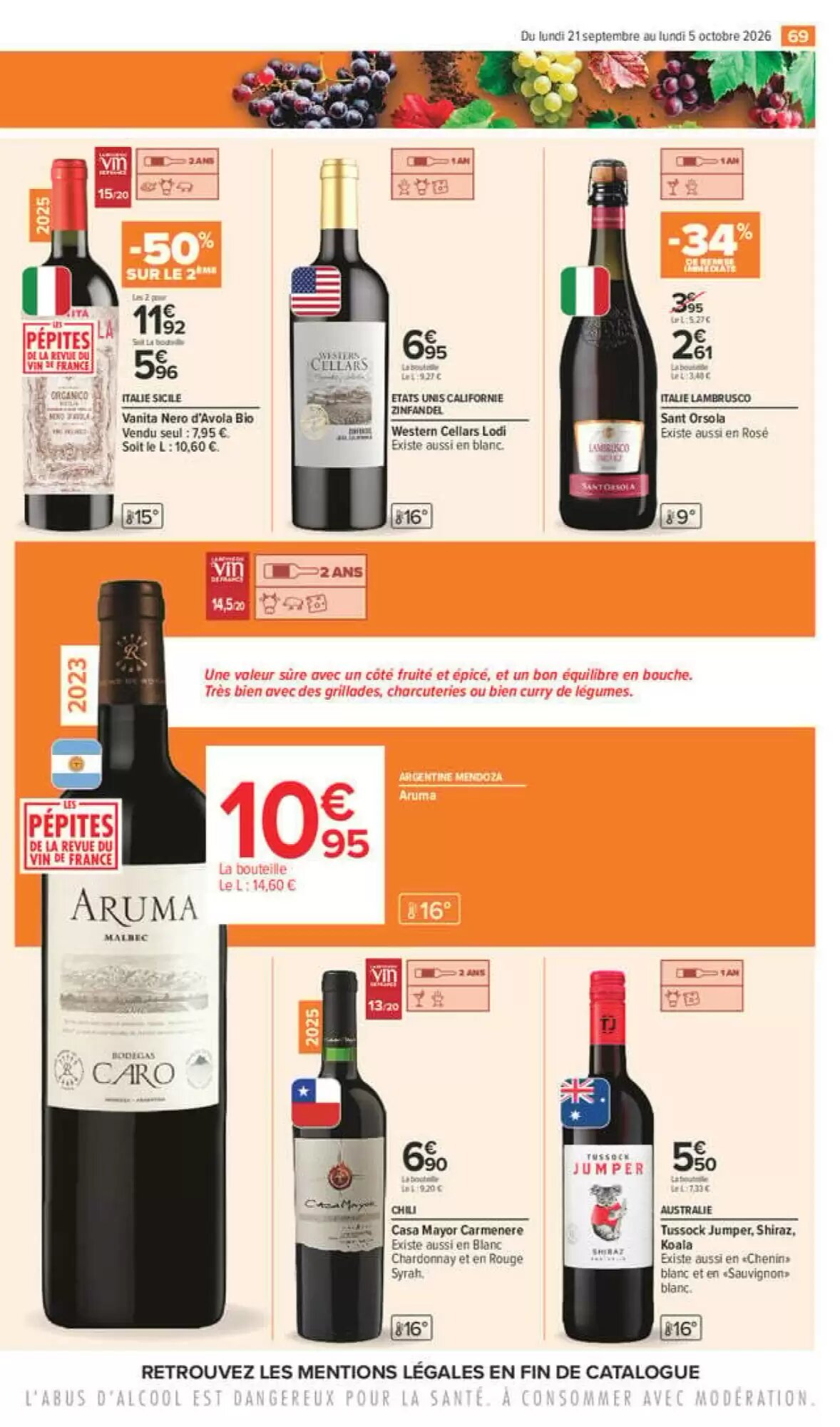 Prospectus promotionnel Carrefour valable à partir du 21/09/2026 - Page 69.