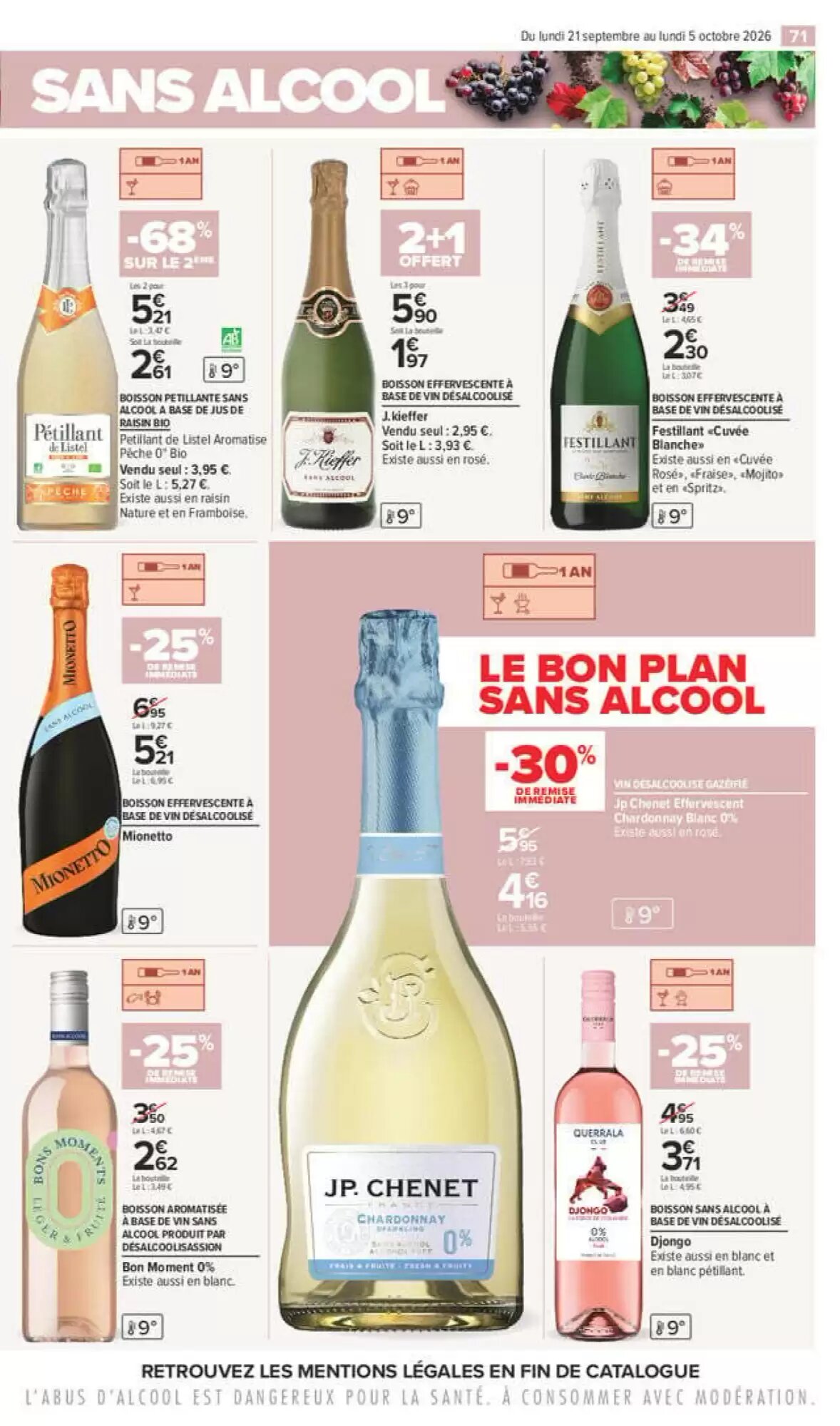 Prospectus promotionnel Carrefour valable à partir du 21/09/2026 - Page 71.