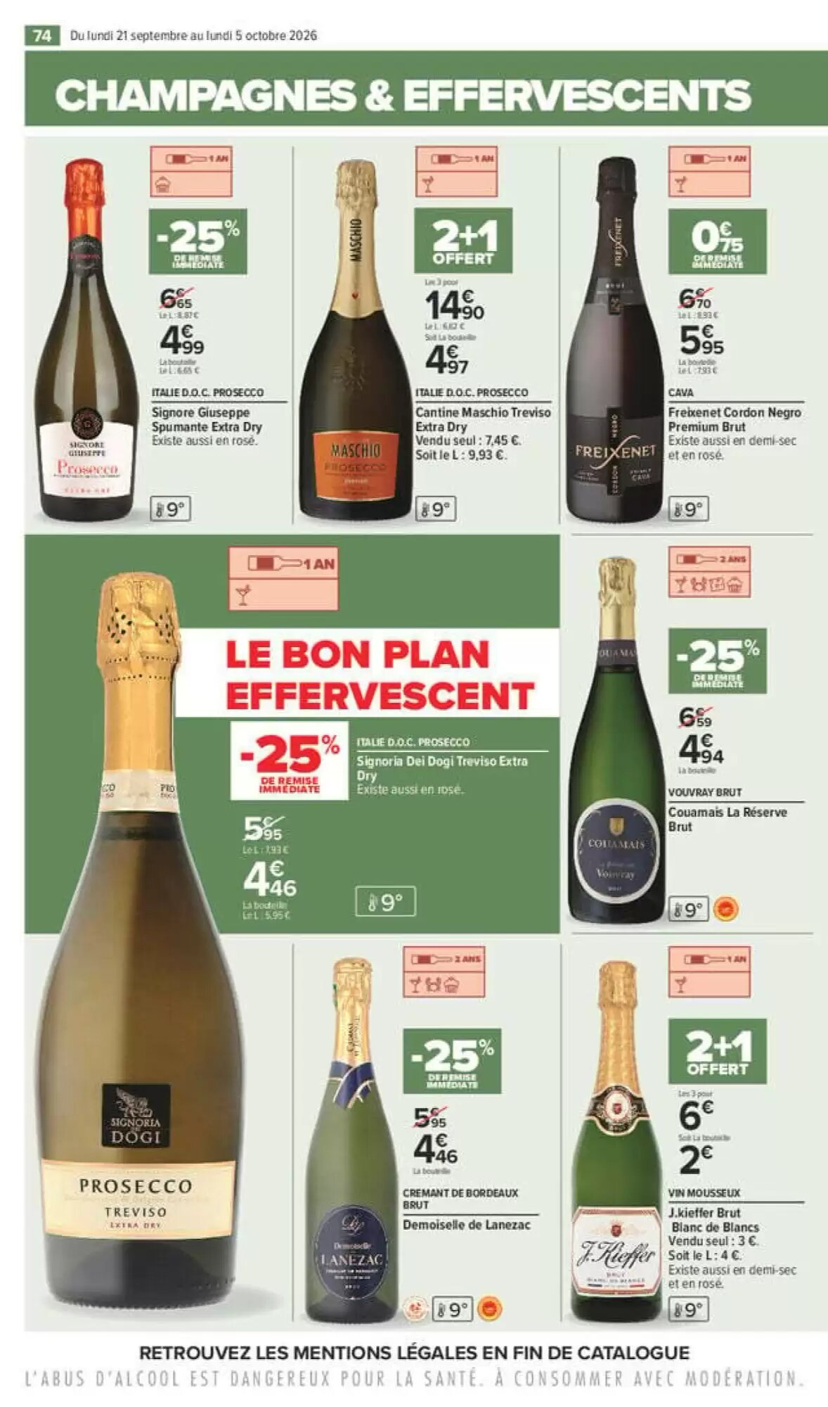 Prospectus promotionnel Carrefour valable à partir du 21/09/2026 - Page 74.