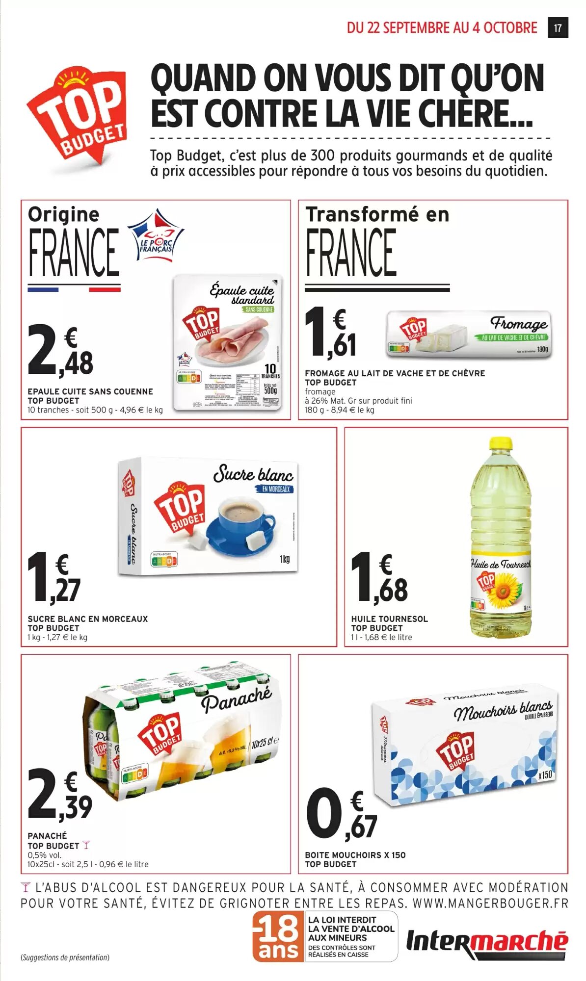 Prospectus promotionnel Intermarché valable à partir du 22/09/2026 - Page 17.