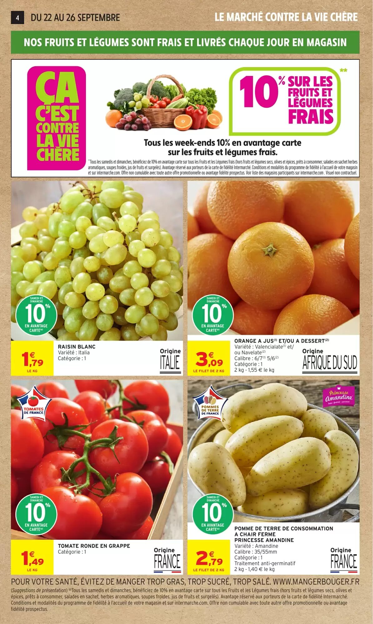 Prospectus promotionnel Intermarché valable à partir du 22/09/2026 - Page 4.
