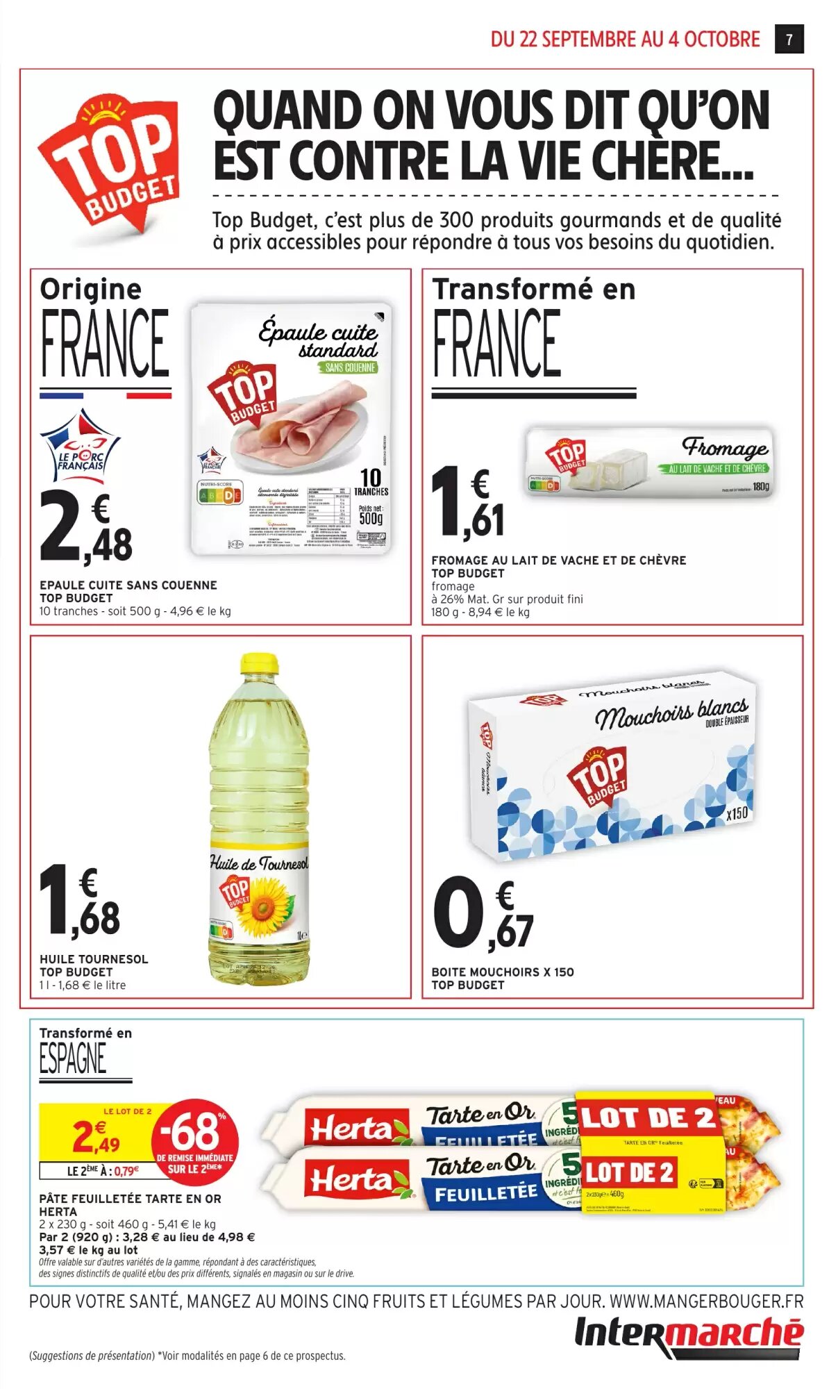 Prospectus promotionnel Intermarché valable à partir du 22/09/2026 - Page 7.