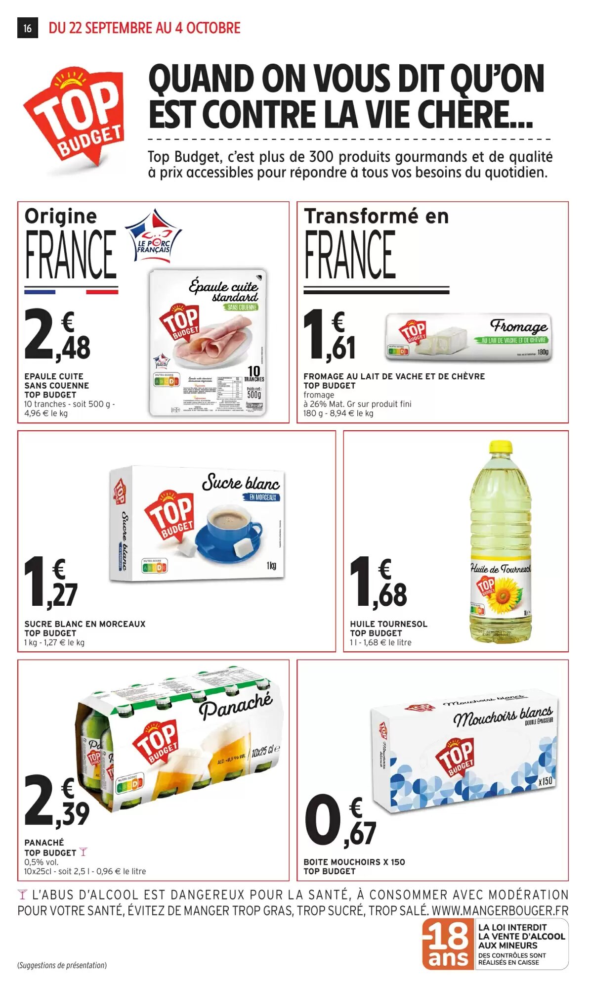 Prospectus promotionnel Intermarché Hyper valable à partir du 22/09/2026 - Page 16.