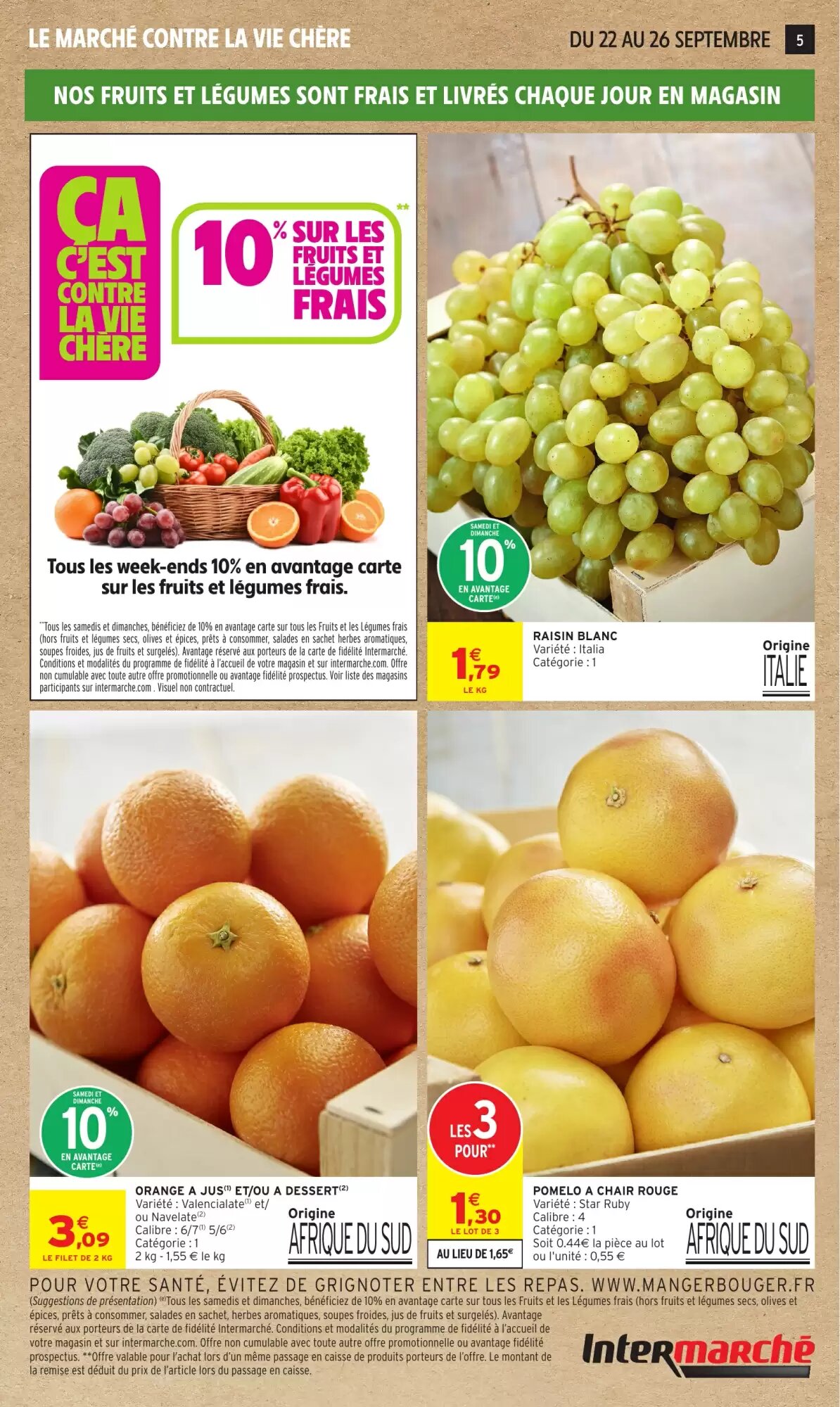 Prospectus promotionnel Intermarché Hyper valable à partir du 22/09/2026 - Page 5.