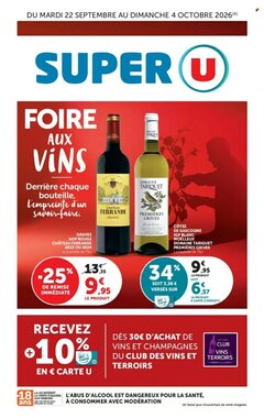 Prospectus promotionnel Super U valable à partir du 22/09/2026