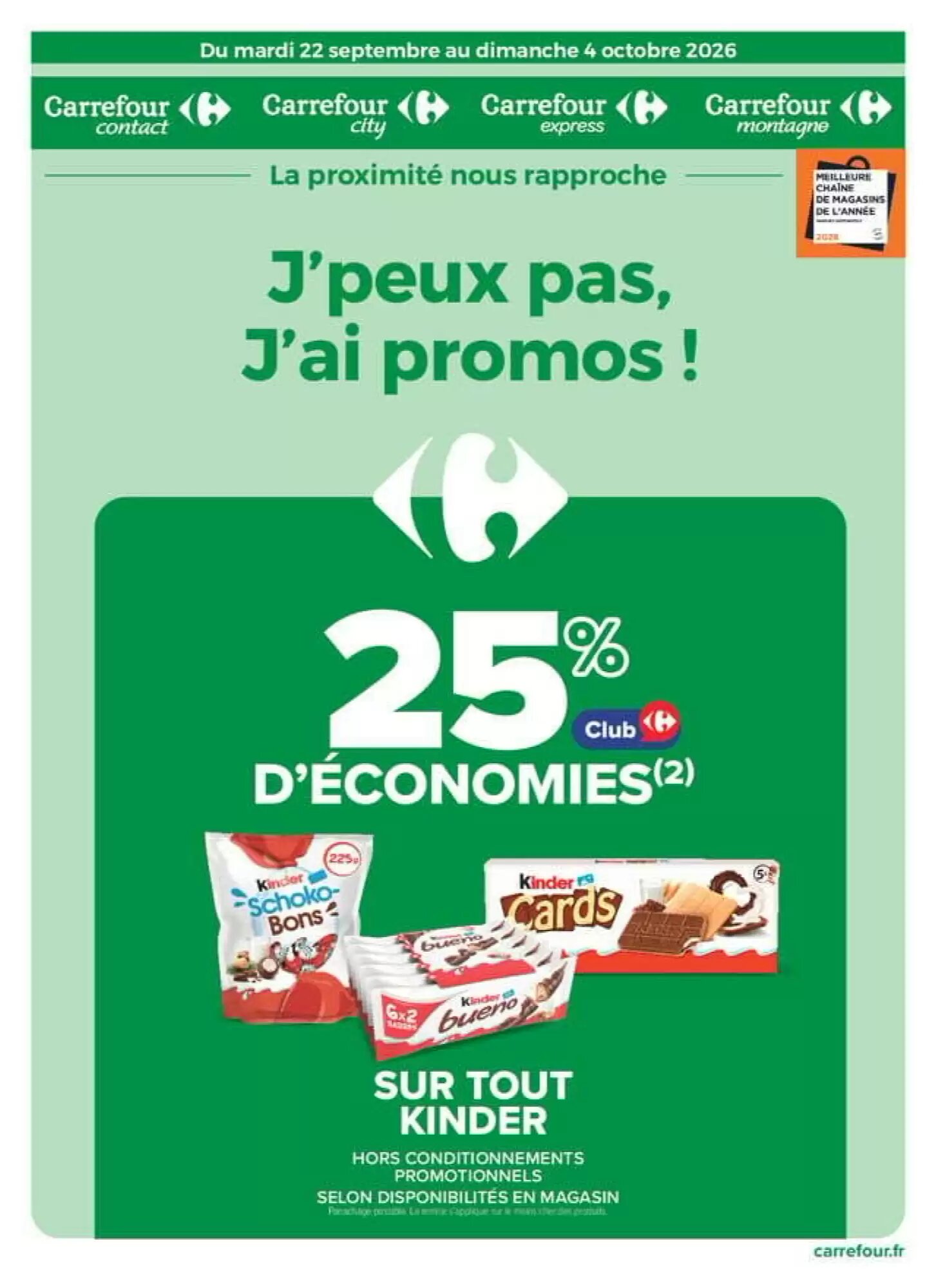 Prospectus promotionnel Carrefour valable à partir du 22/09/2026 - Page 1.