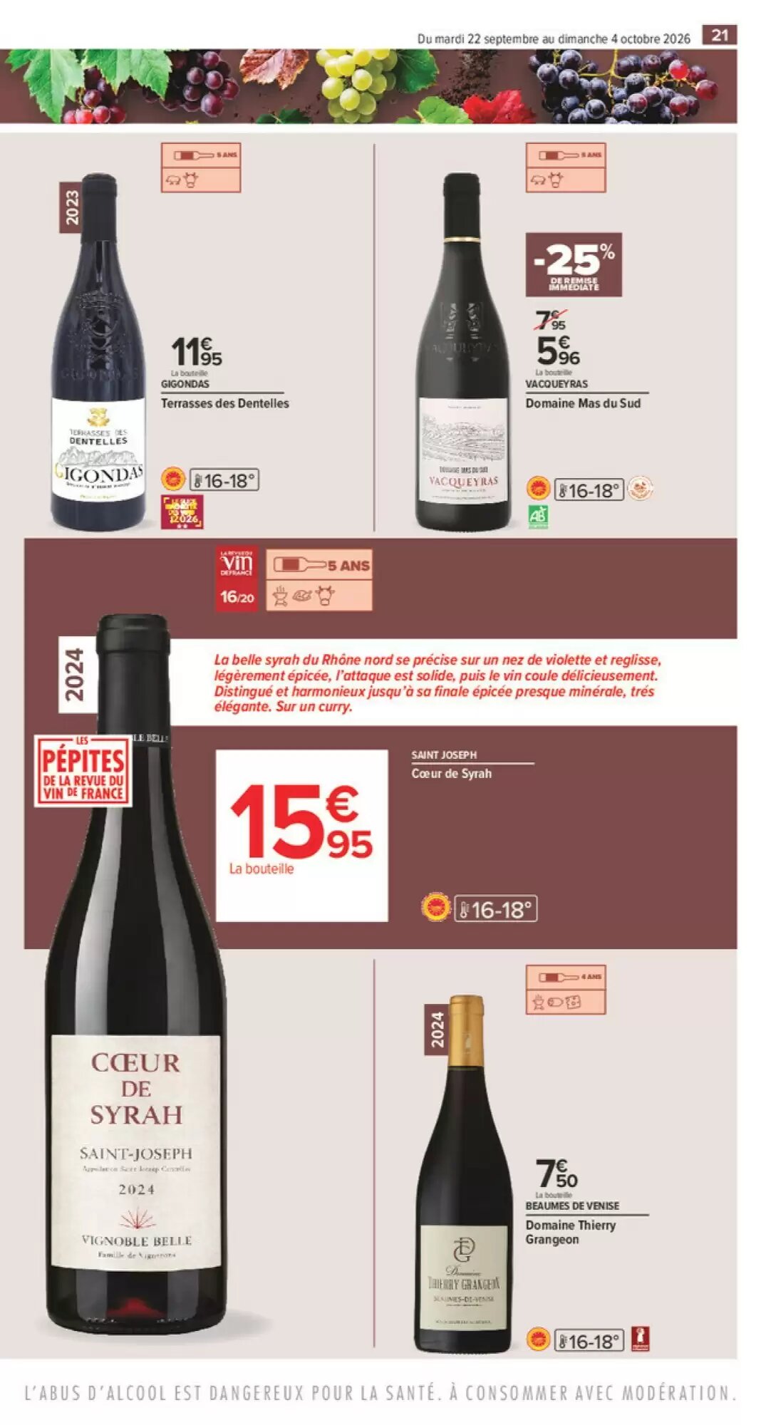 Prospectus promotionnel Carrefour valable à partir du 22/09/2026 - Page 21.