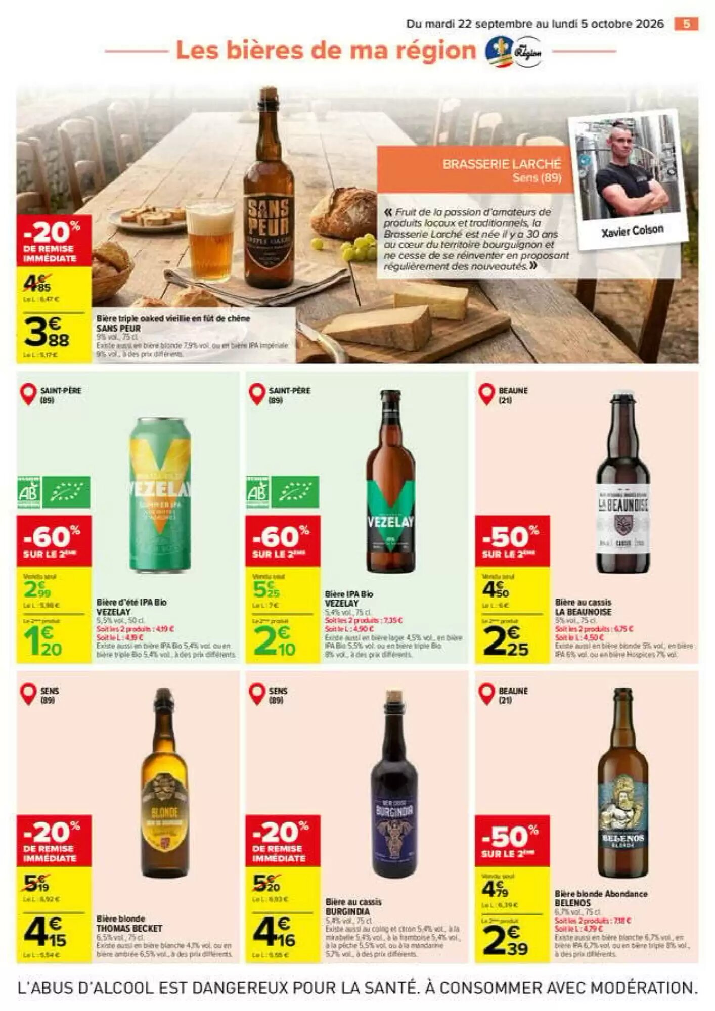 Prospectus promotionnel Carrefour valable à partir du 22/09/2026 - Page 5.