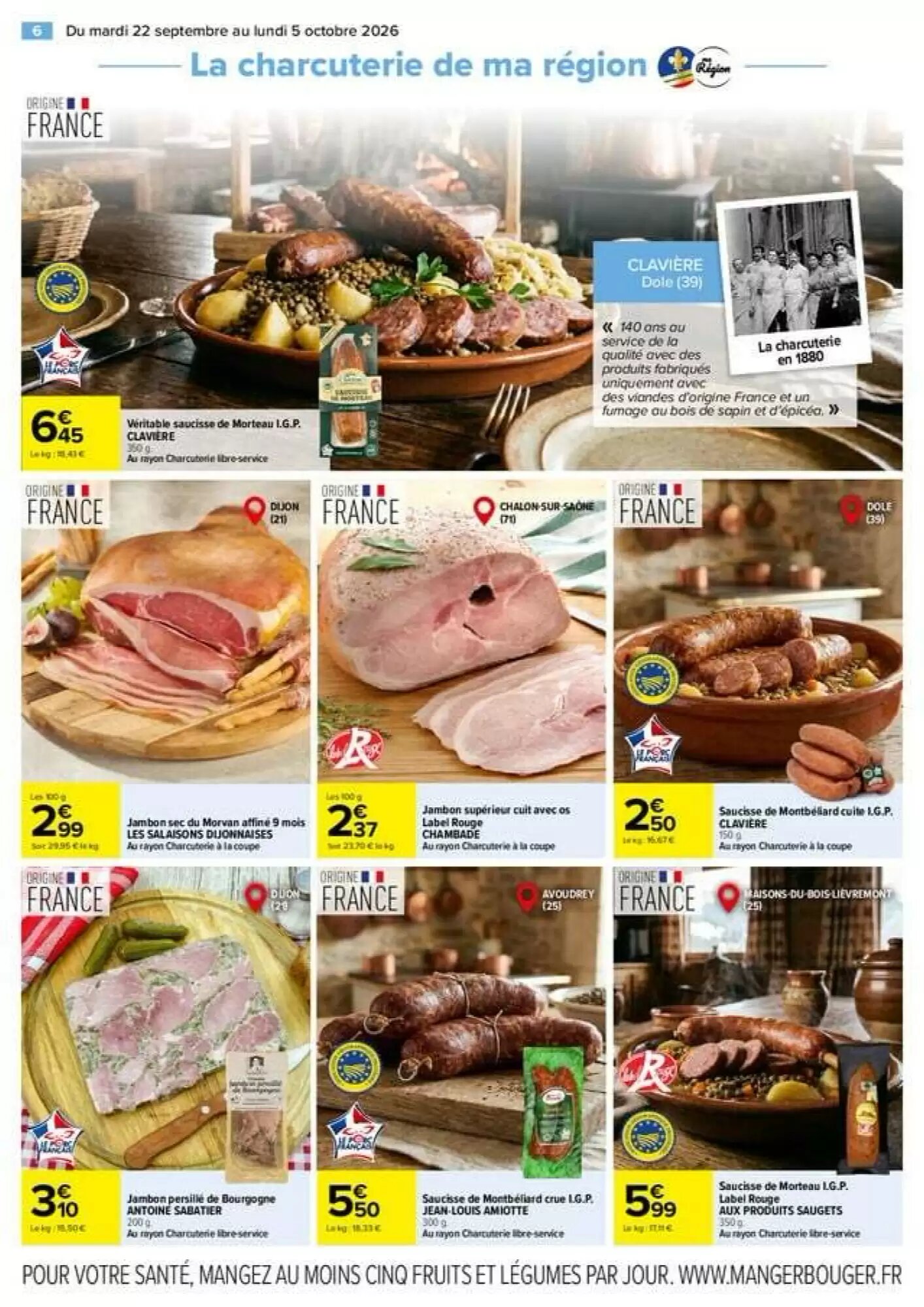 Prospectus promotionnel Carrefour valable à partir du 22/09/2026 - Page 6.