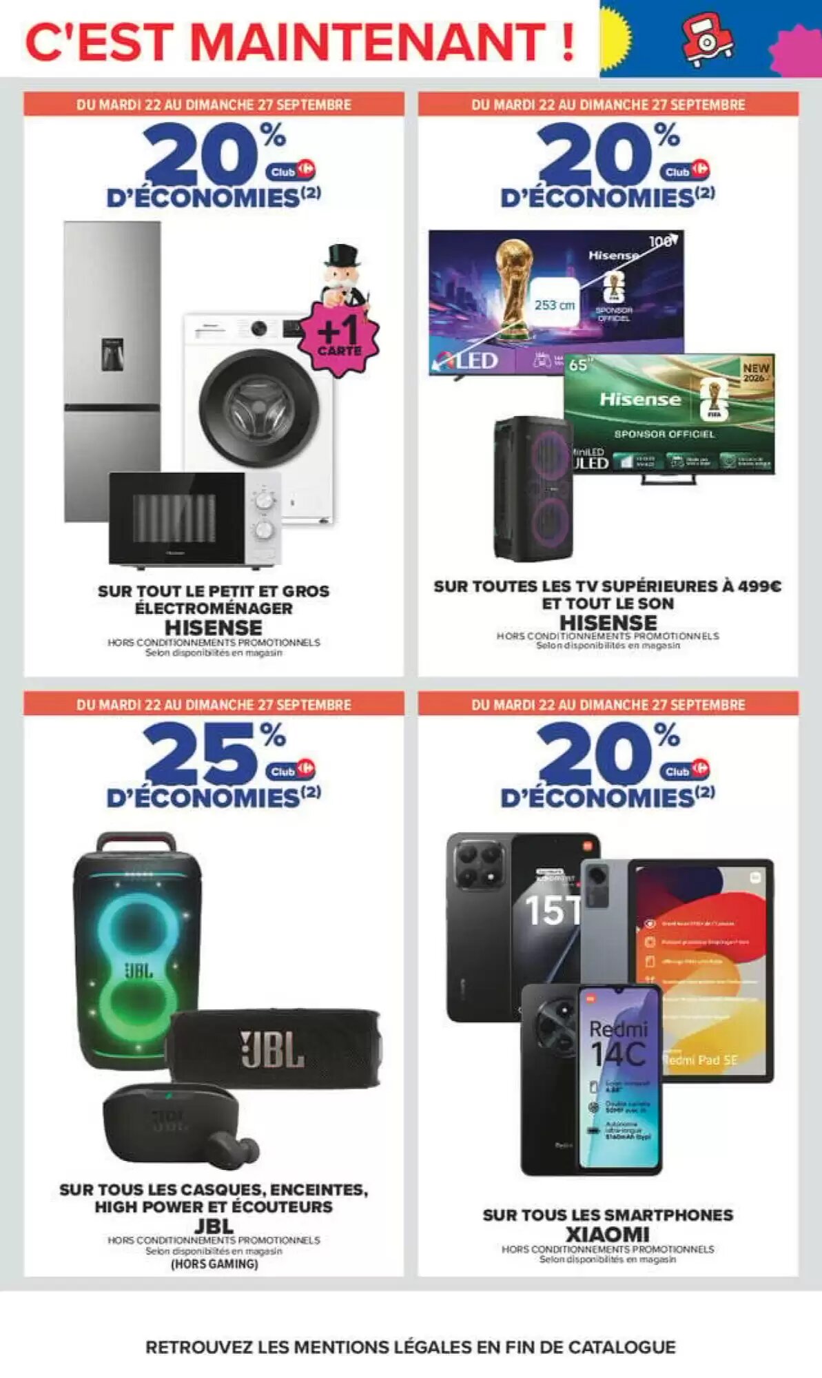 Prospectus promotionnel Carrefour valable à partir du 22/09/2026 - Page 58.