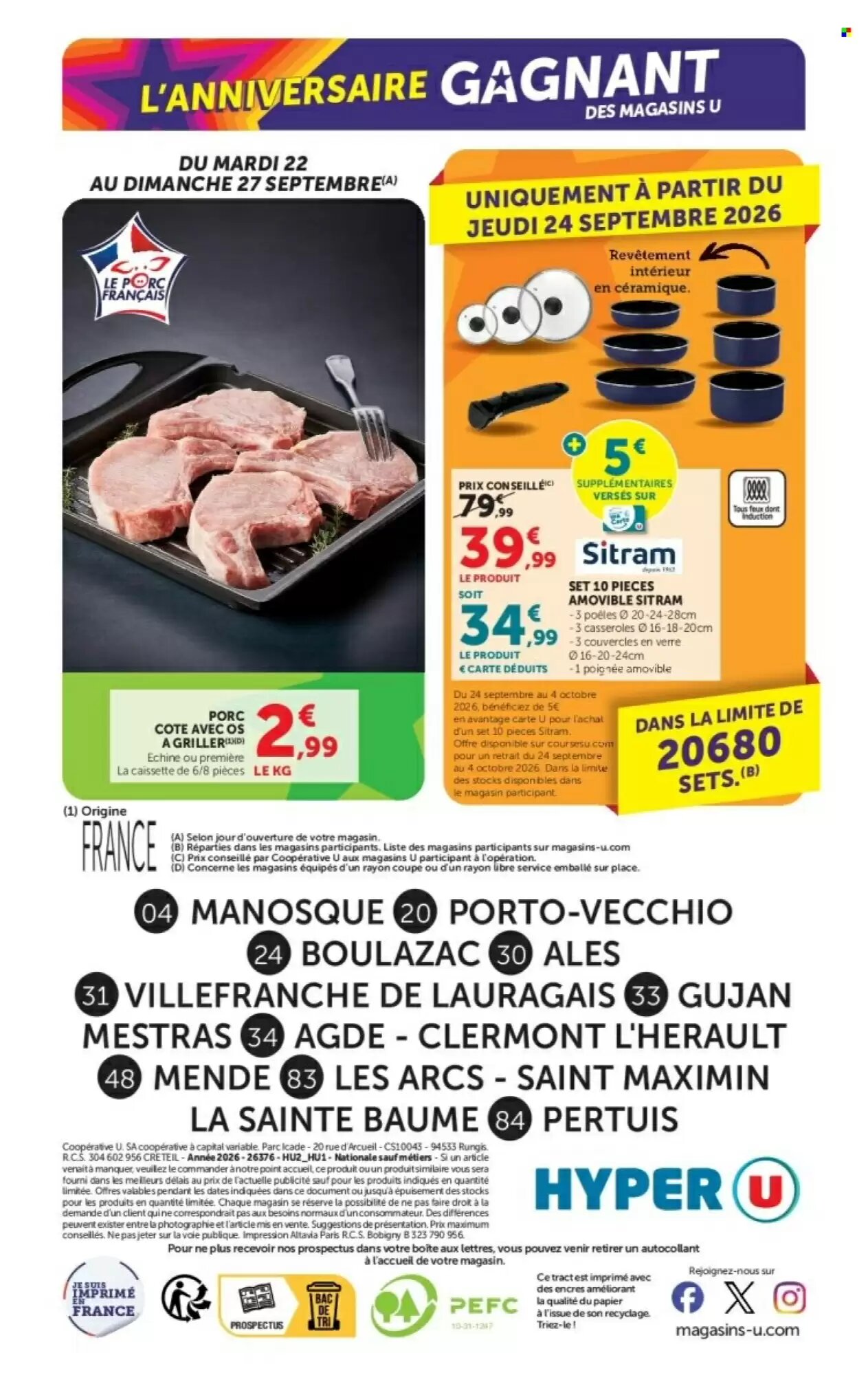 Prospectus promotionnel Hyper U valable à partir du 22/09/2026 - Page 40.