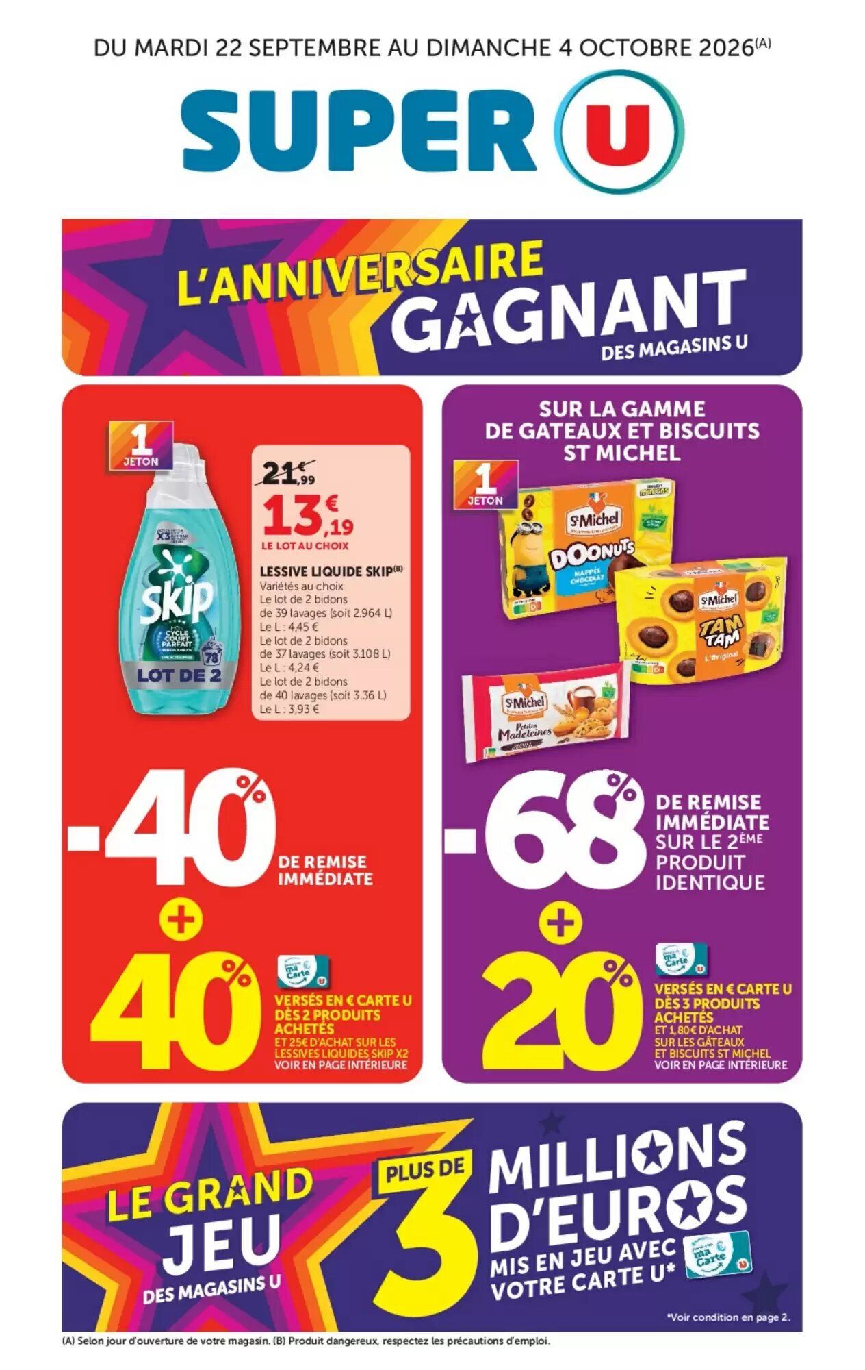 Prospectus promotionnel Super U valable à partir du 22/09/2026 - Page 1.