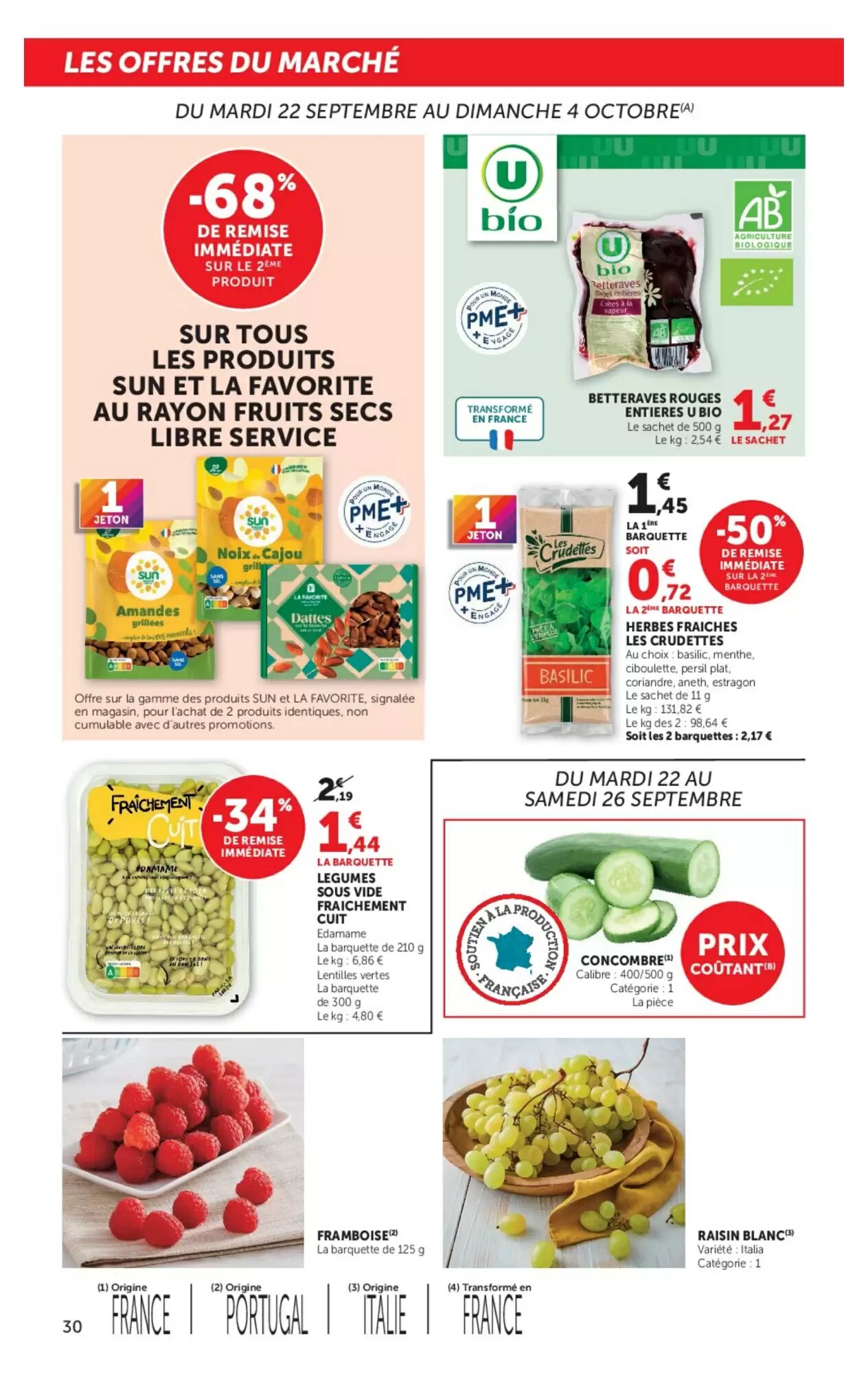 Prospectus promotionnel Super U valable à partir du 22/09/2026 - Page 30.