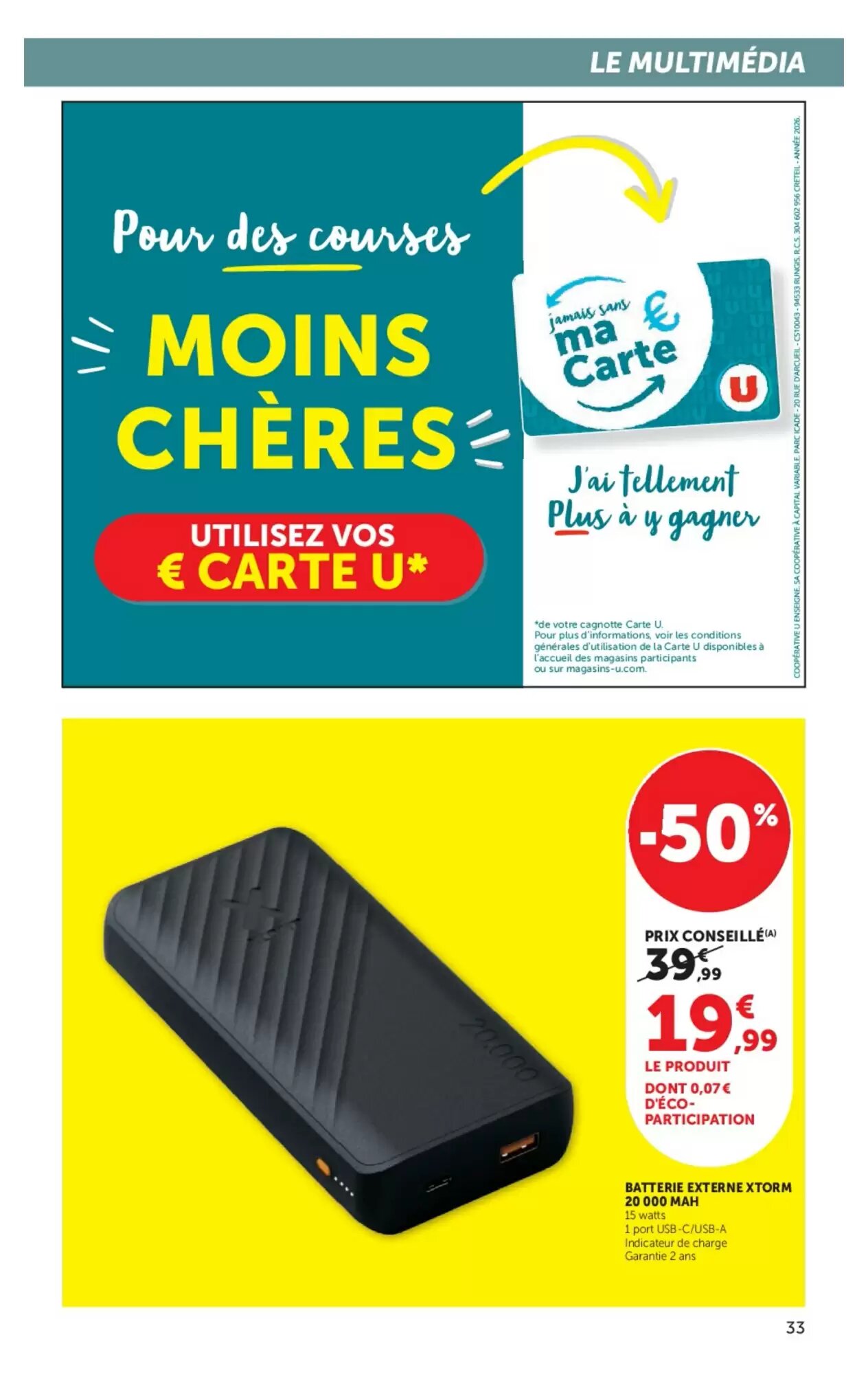 Prospectus promotionnel Super U valable à partir du 22/09/2026 - Page 33.