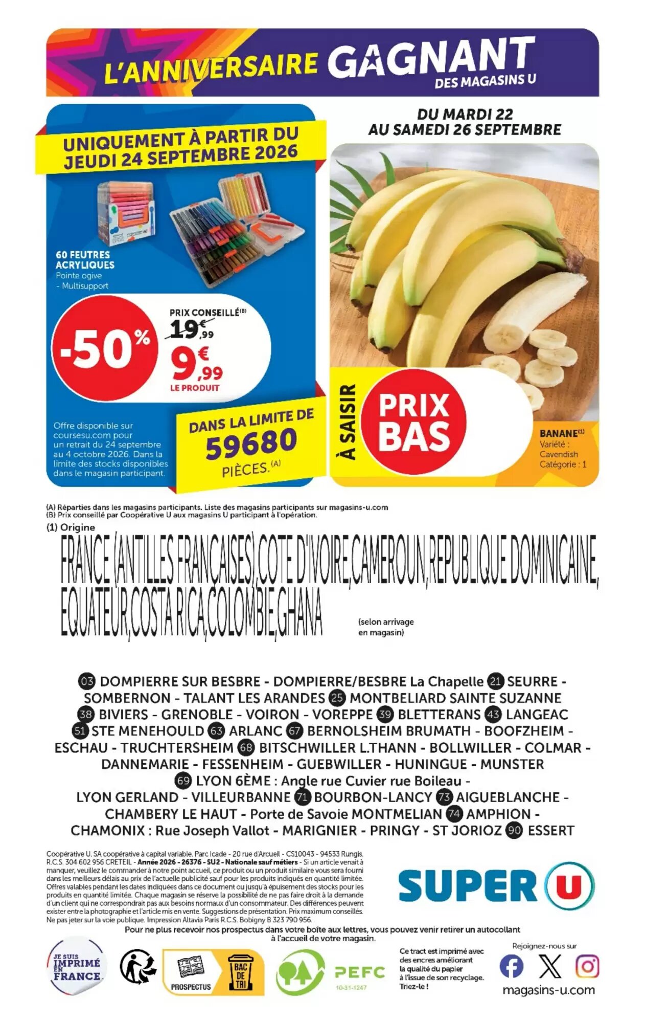 Prospectus promotionnel Super U valable à partir du 22/09/2026 - Page 36.